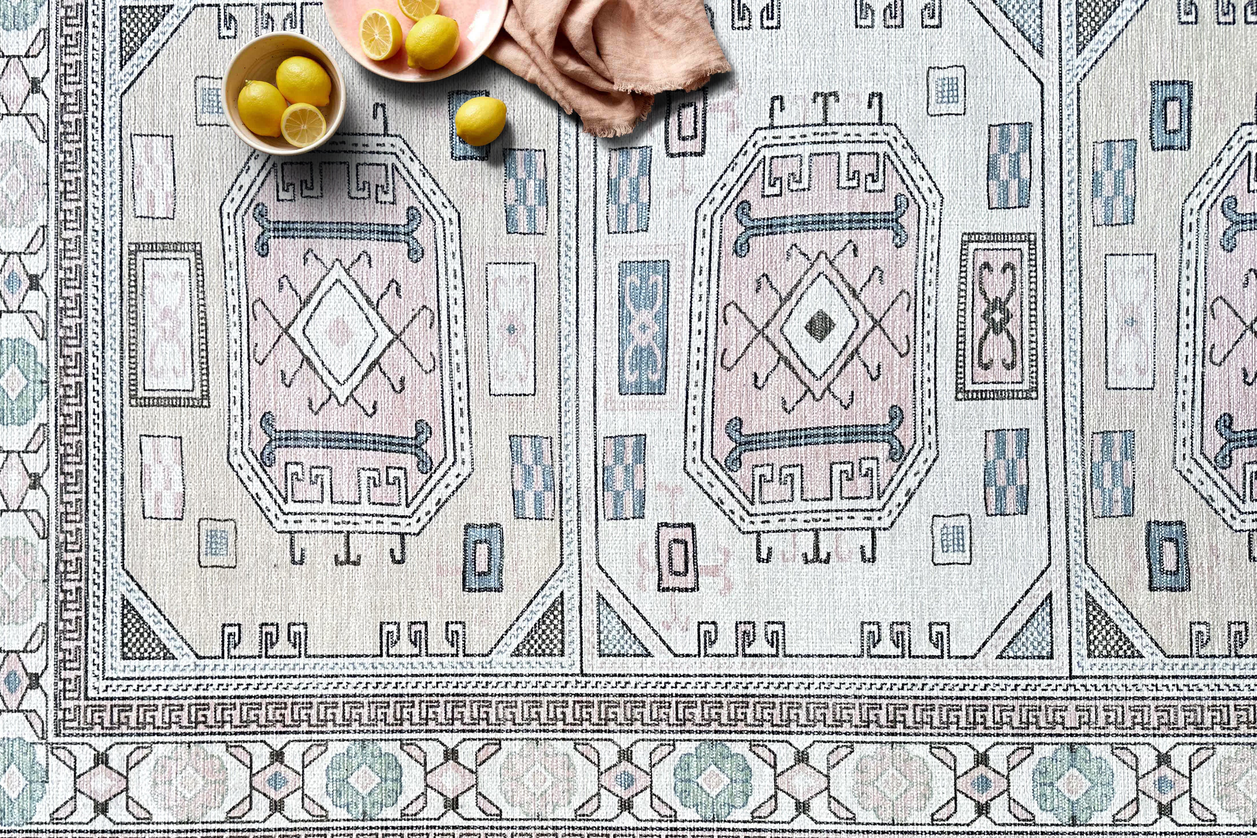 Hazel Brown Cream Modern Turkish Rug