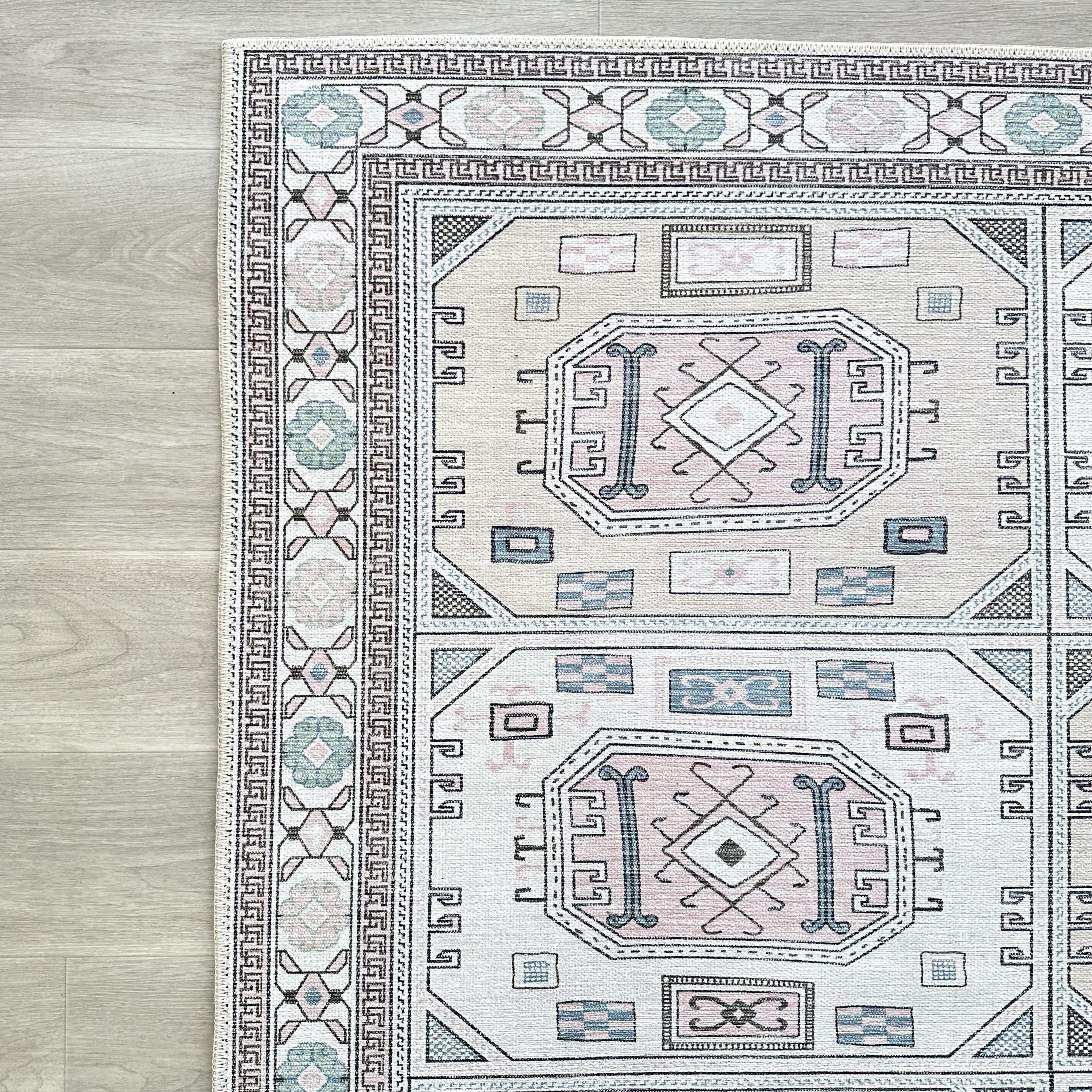 Hazel Brown Cream Modern Turkish Rug