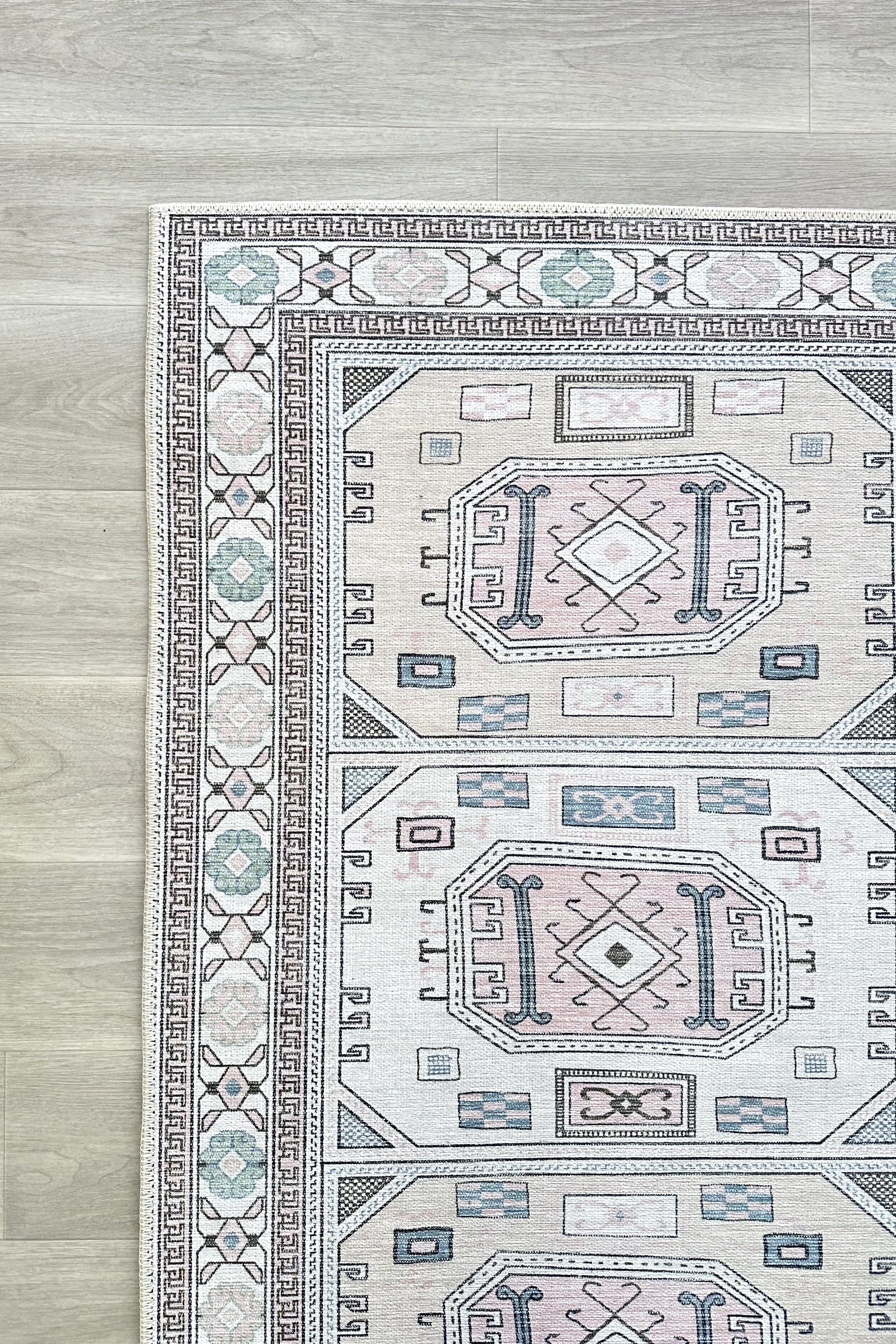 Hazel Brown Cream Modern Turkish Rug