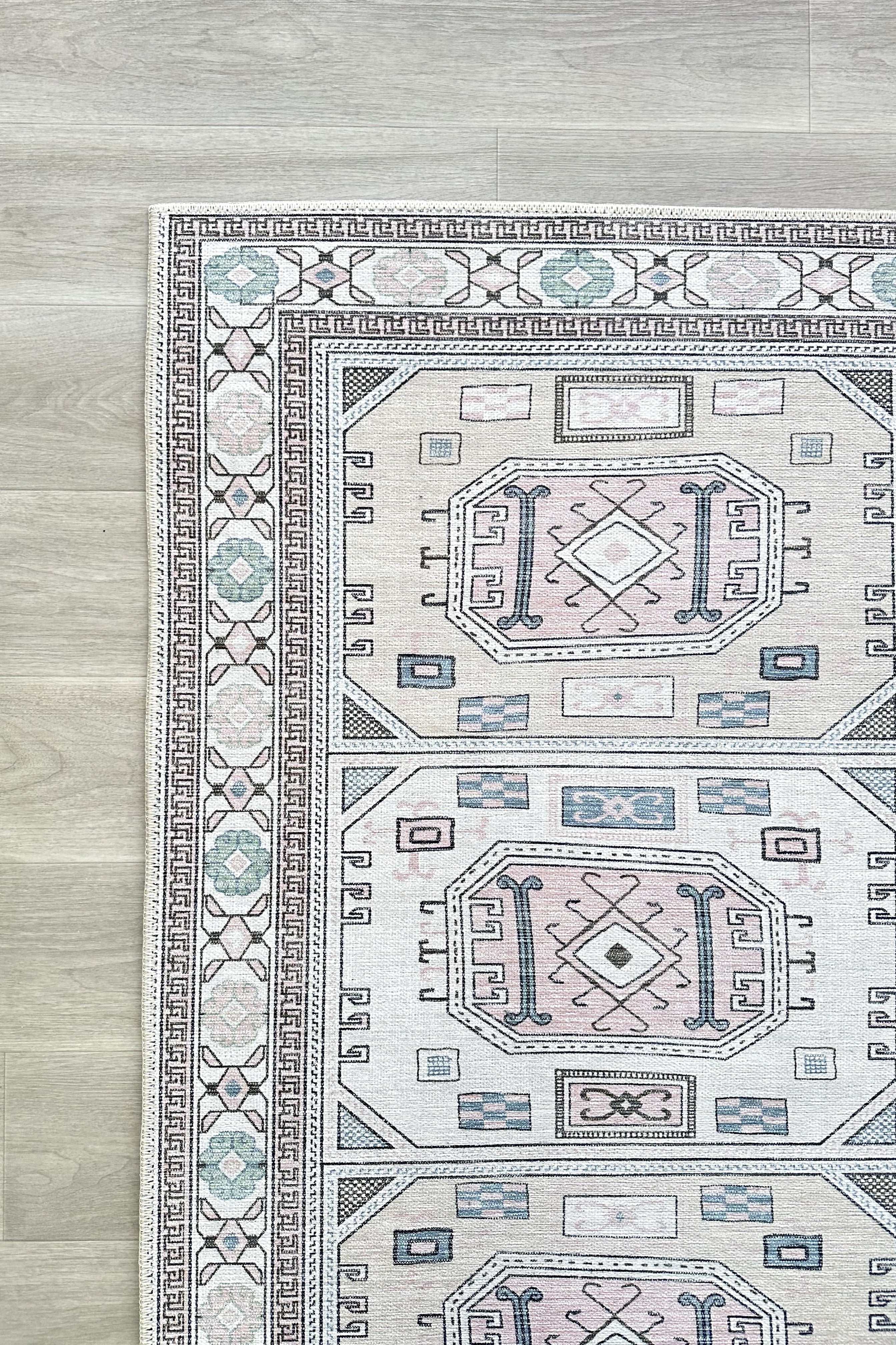 Hazel Brown Cream Modern Turkish Rug