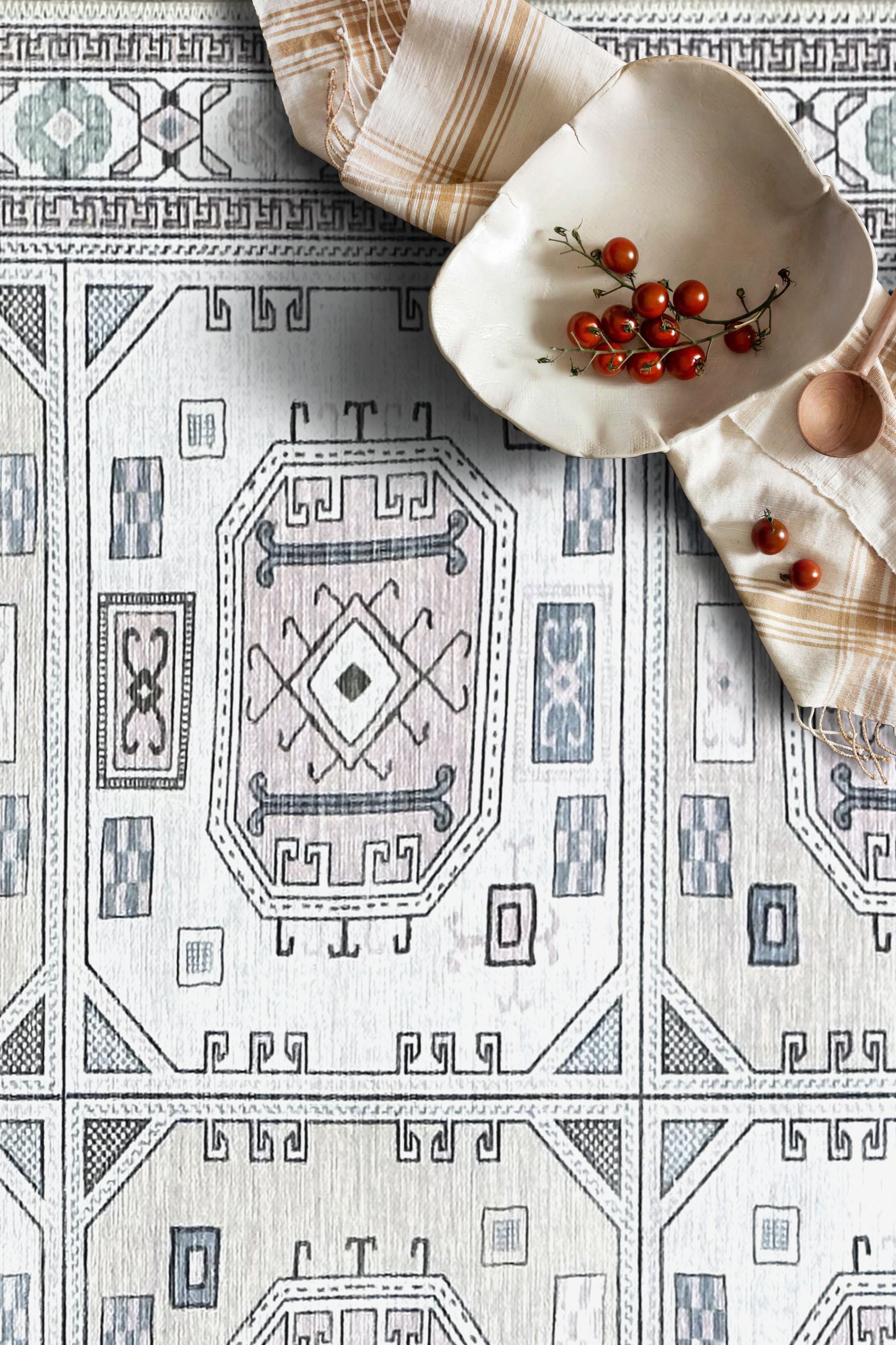 Hazel Brown Cream Modern Turkish Rug