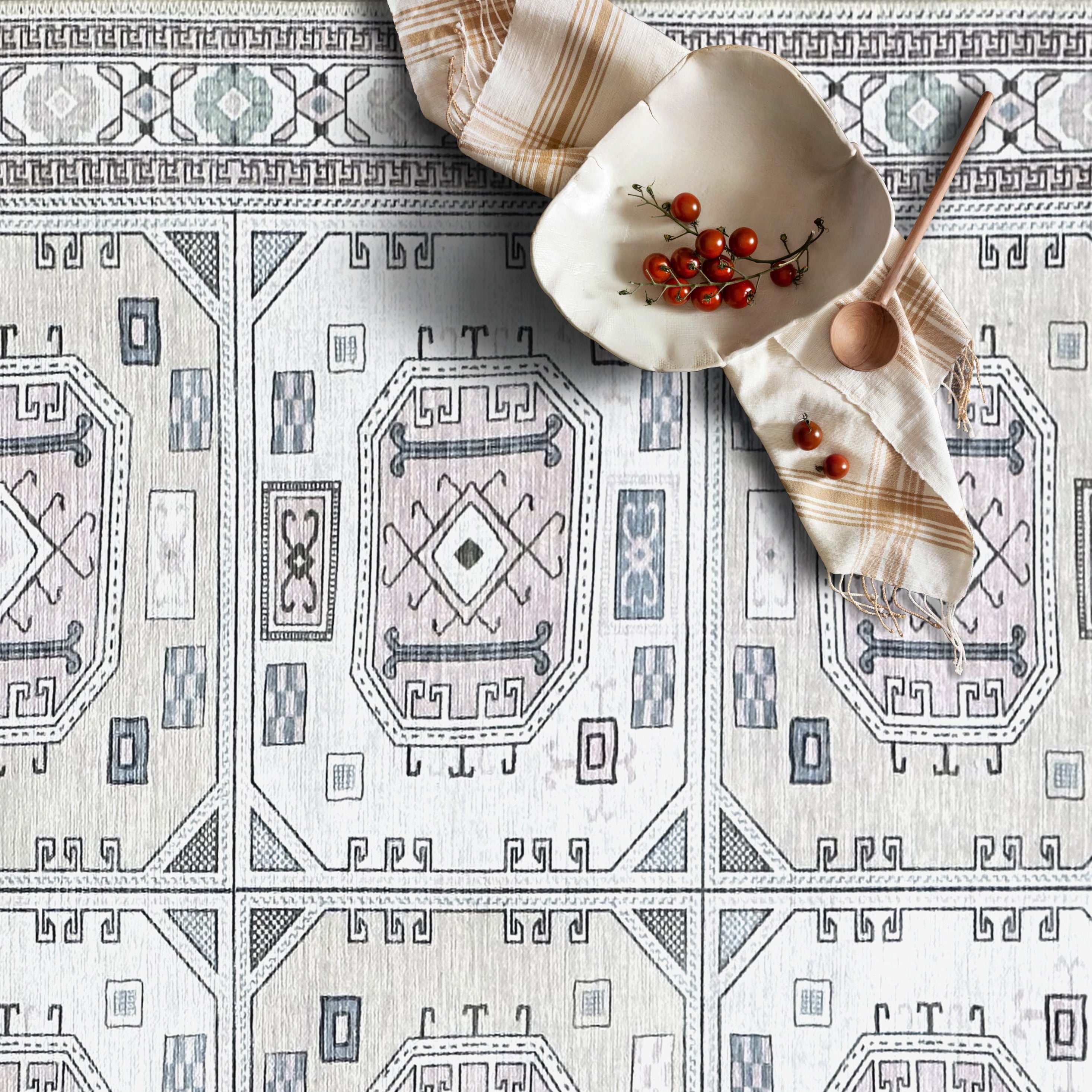 Hazel Brown Cream Modern Turkish Rug