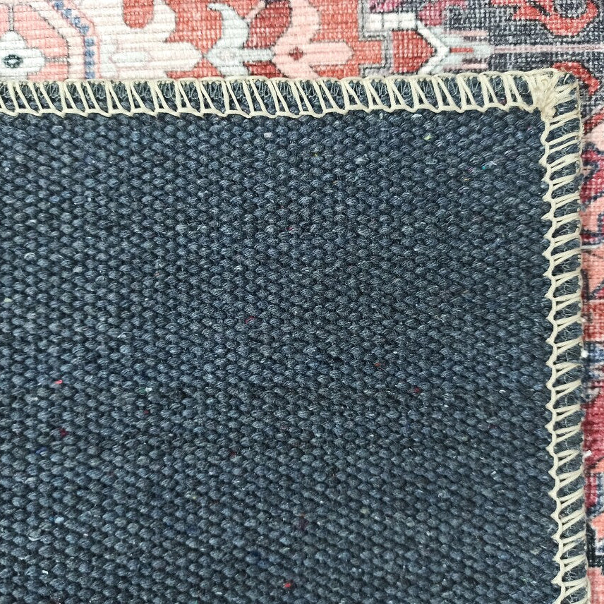 Hiba Rug Oriental Hot Pink Red Medallion Rug