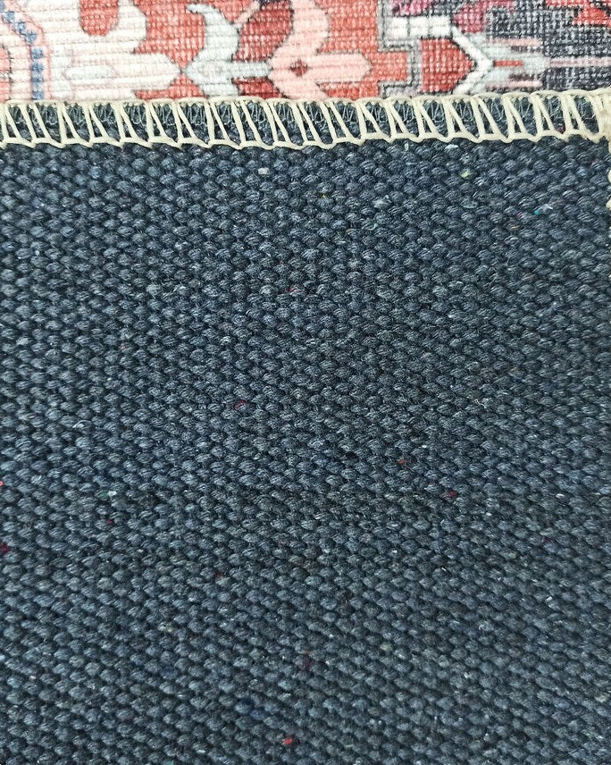 Hiba Rug Oriental Hot Pink Red Medallion Rug