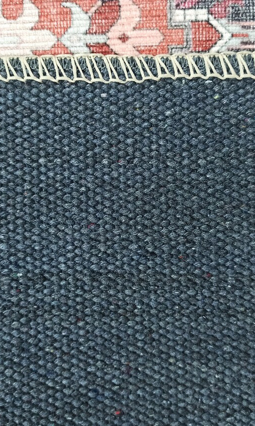 Hiba Rug Oriental Hot Pink Red Medallion Rug