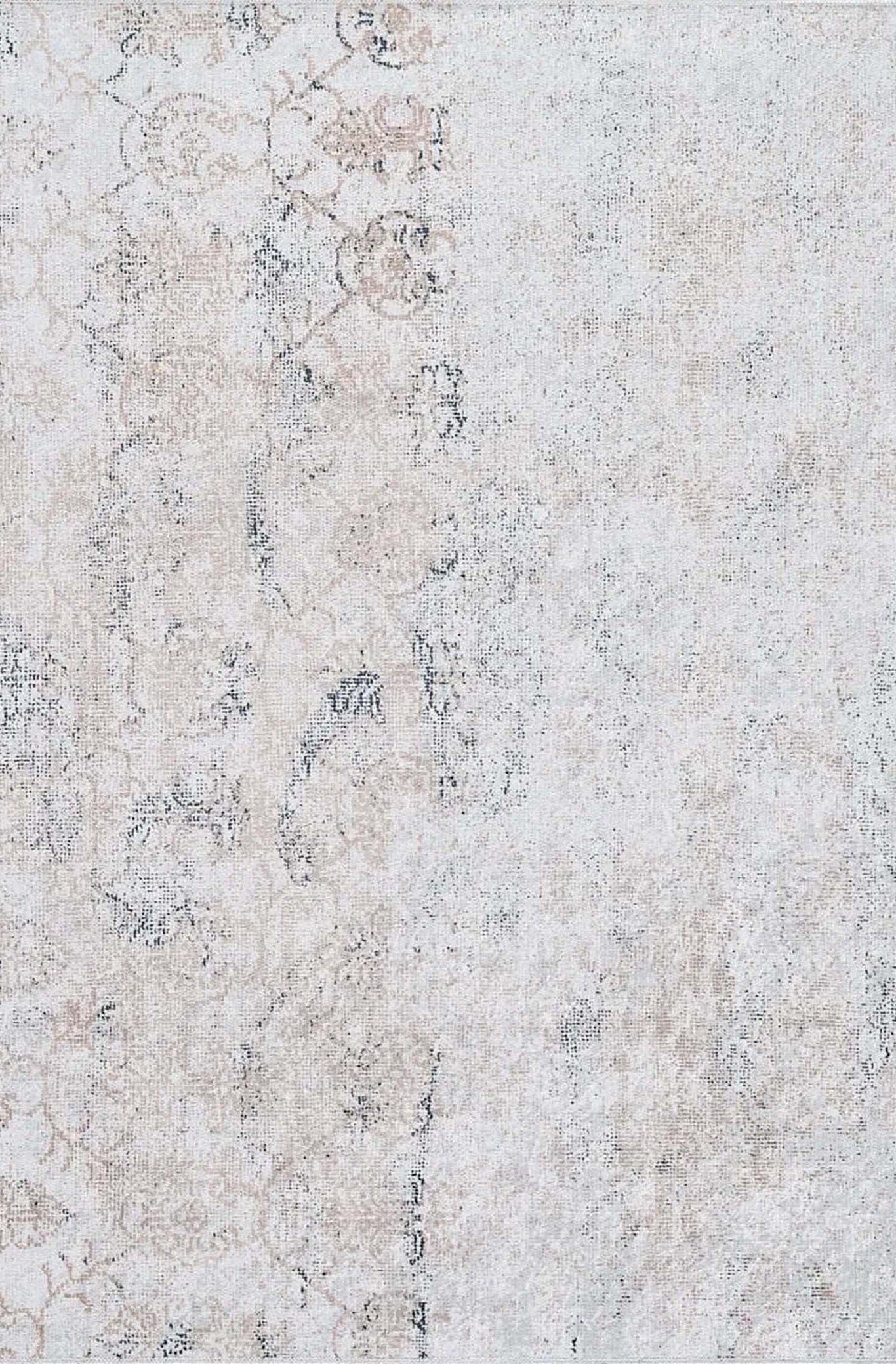 Hilay Turkish Modern Faded Beige Rug