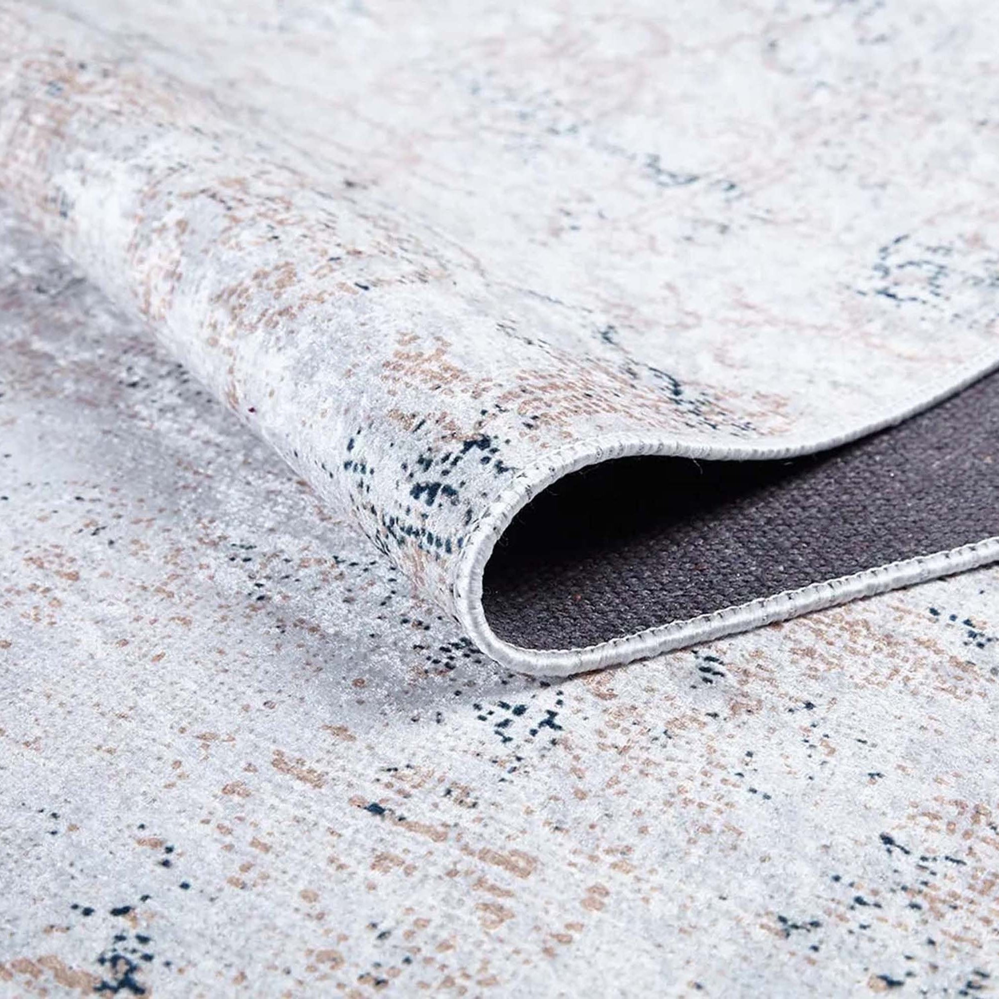 Hilay Turkish Modern Faded Beige Rug