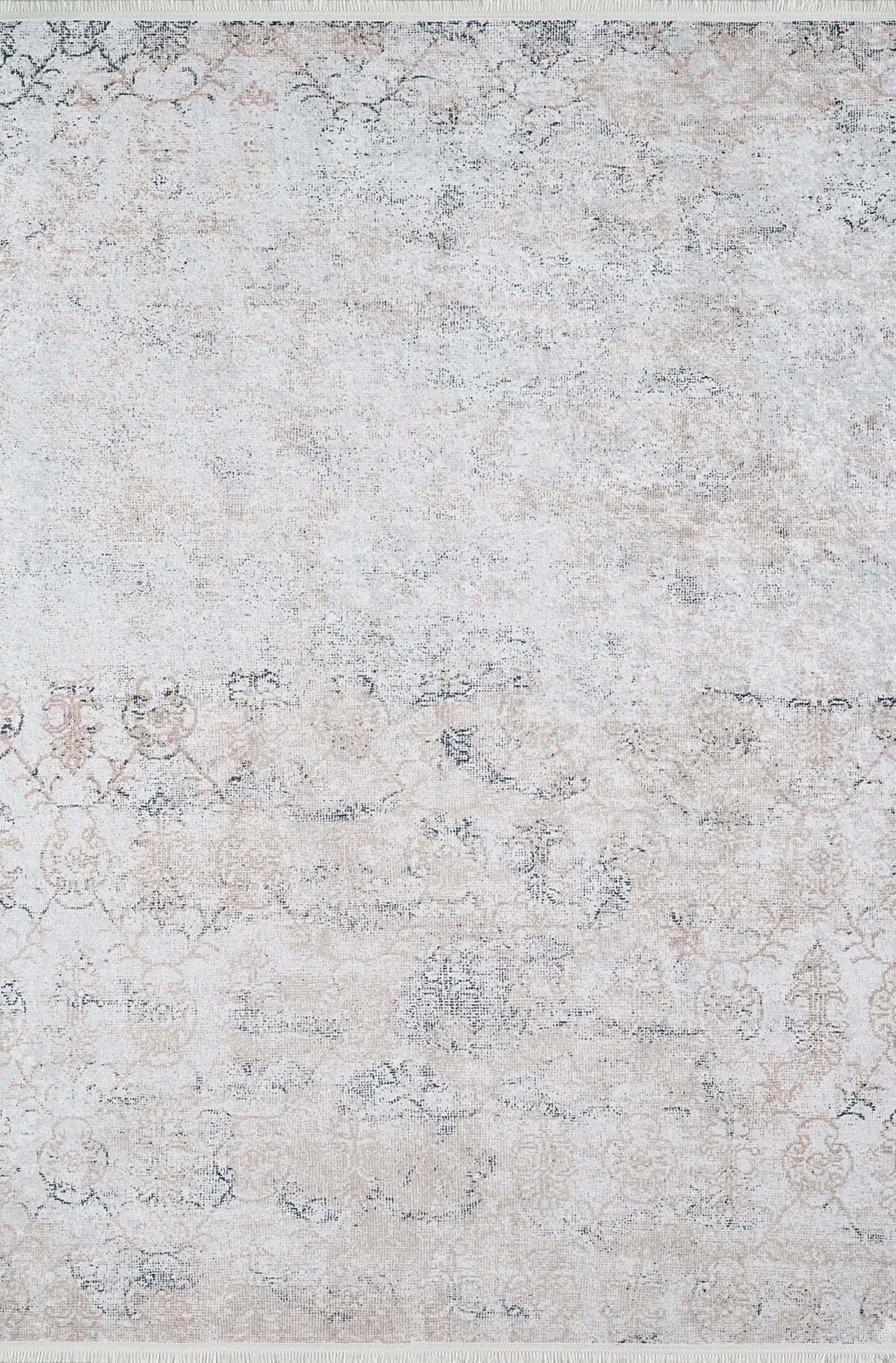 Hilay Turkish Modern Faded Beige Rug