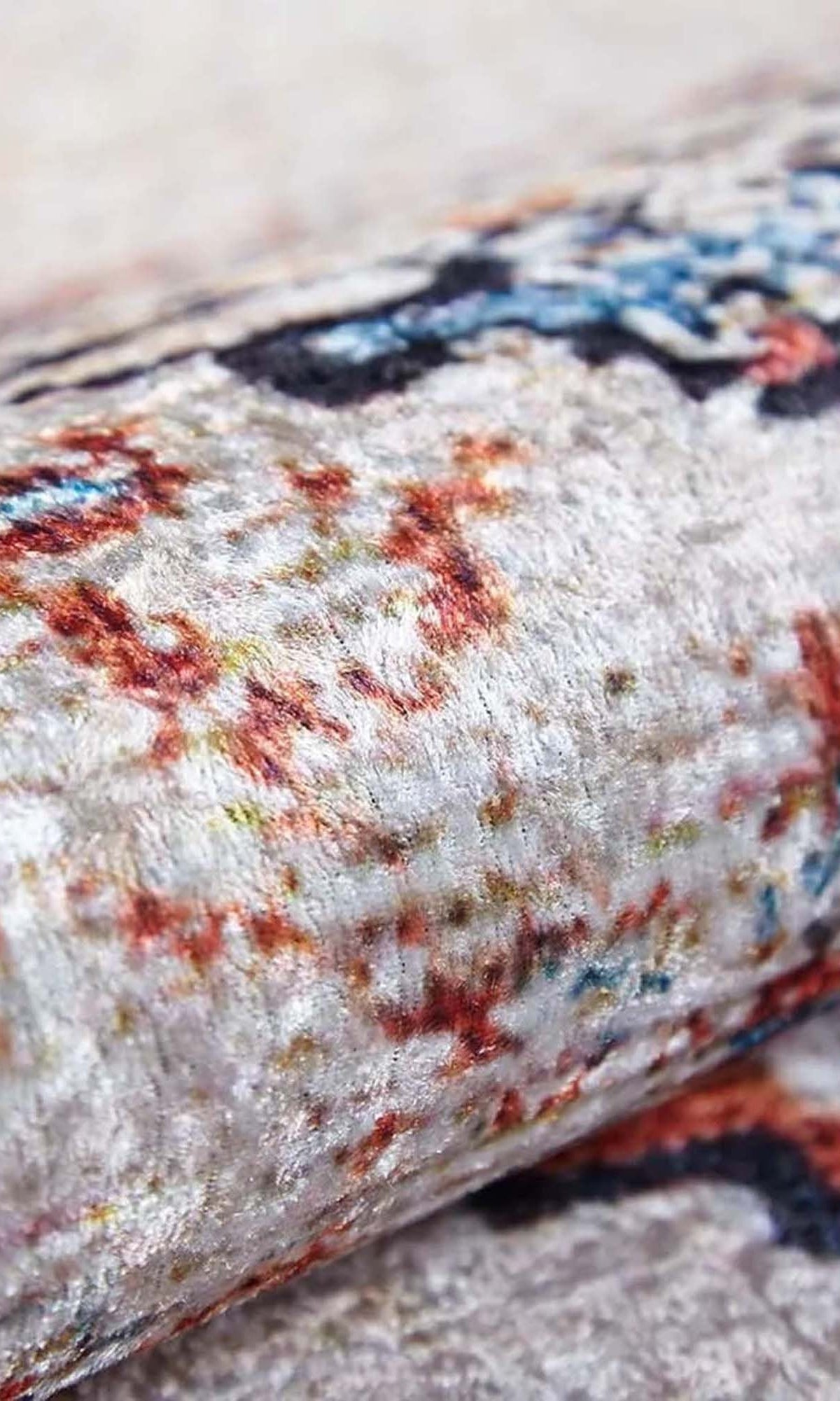 Hind Turkish Distressed Beige Orange Blush Rug