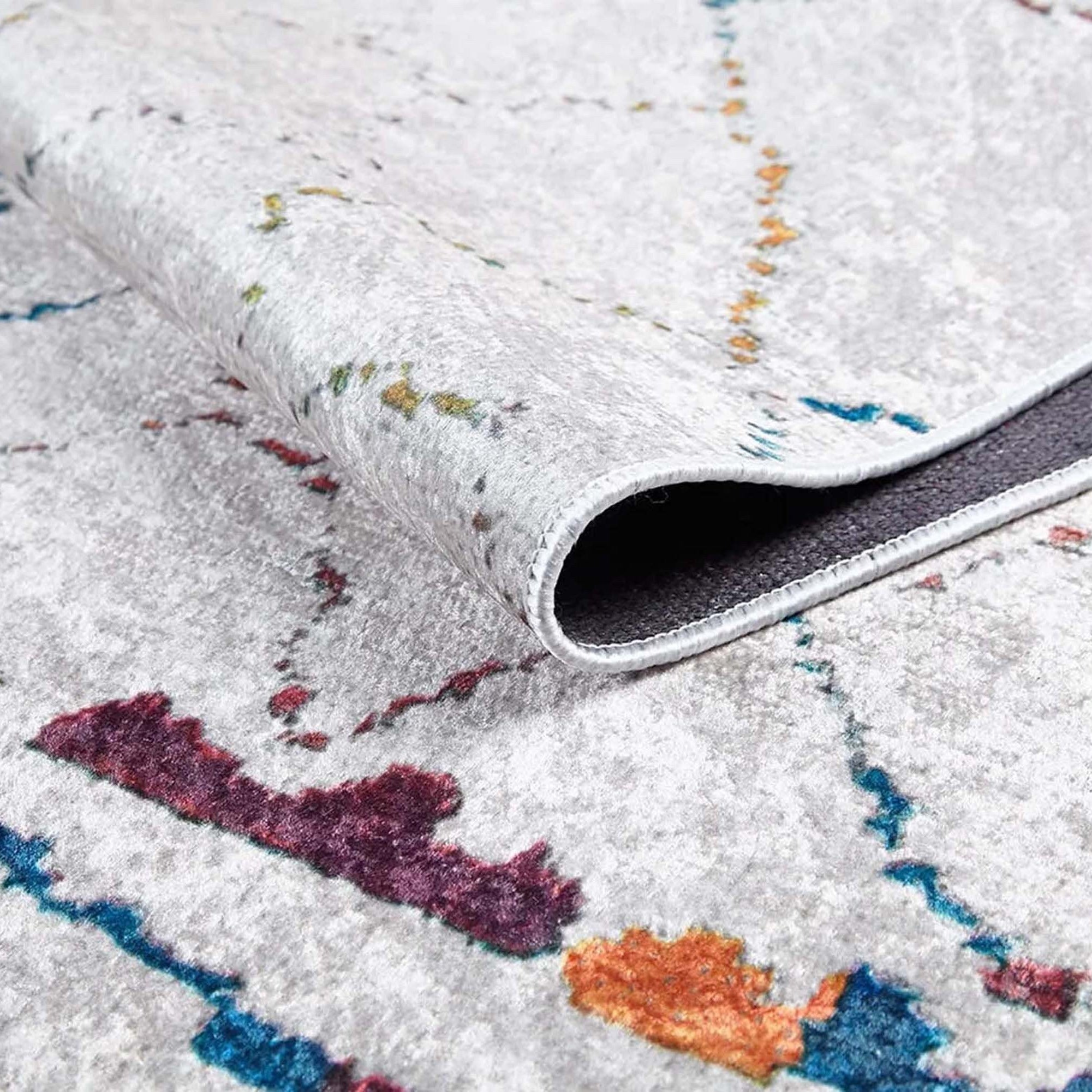 Hniya Moroccan Trellis White Rug