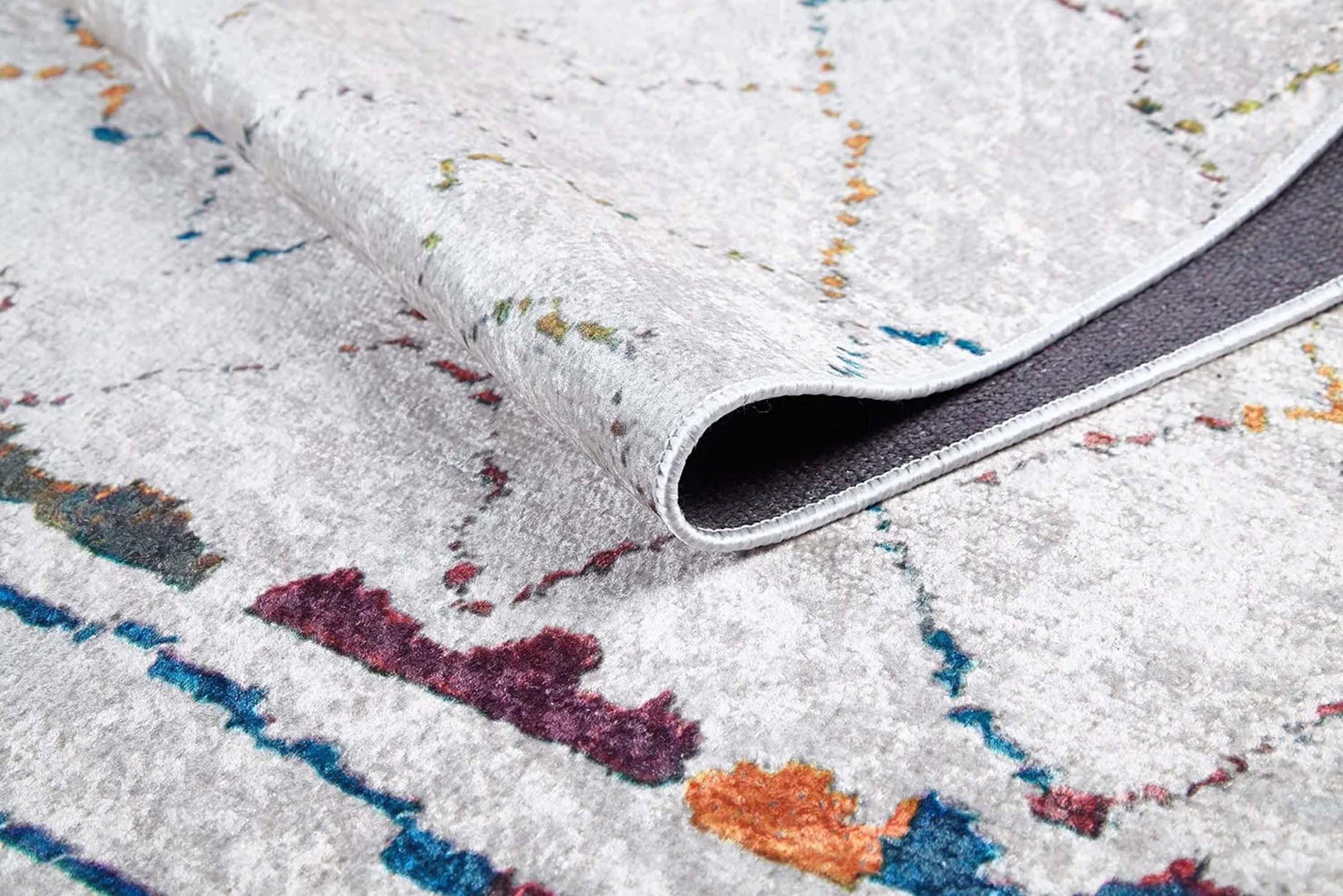 Hniya Moroccan Trellis White Rug