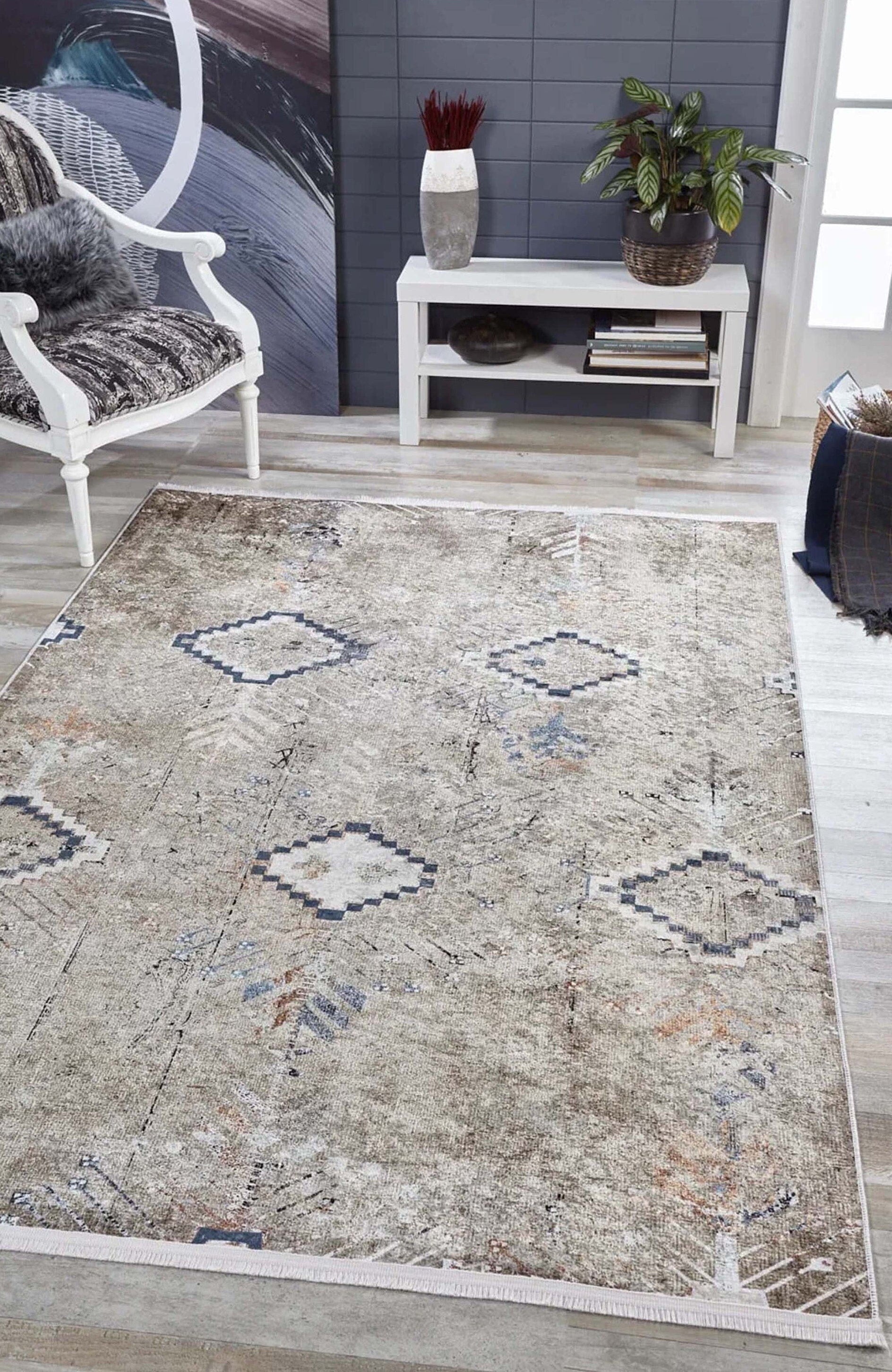Hoyam Turkish Beige Kilim Flatweave Rug
