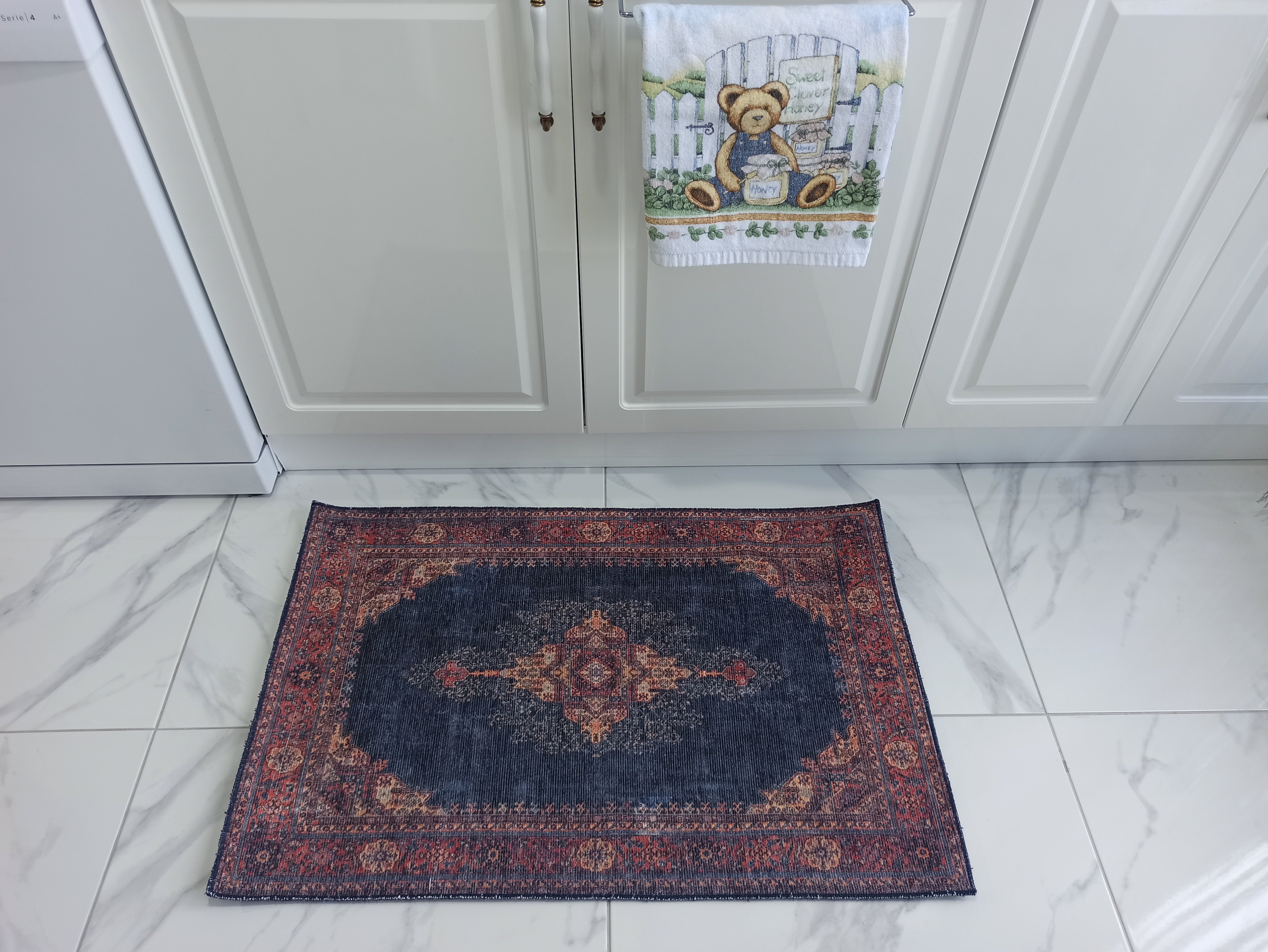 Nargan Rug Persian Navy Blue Red Rug