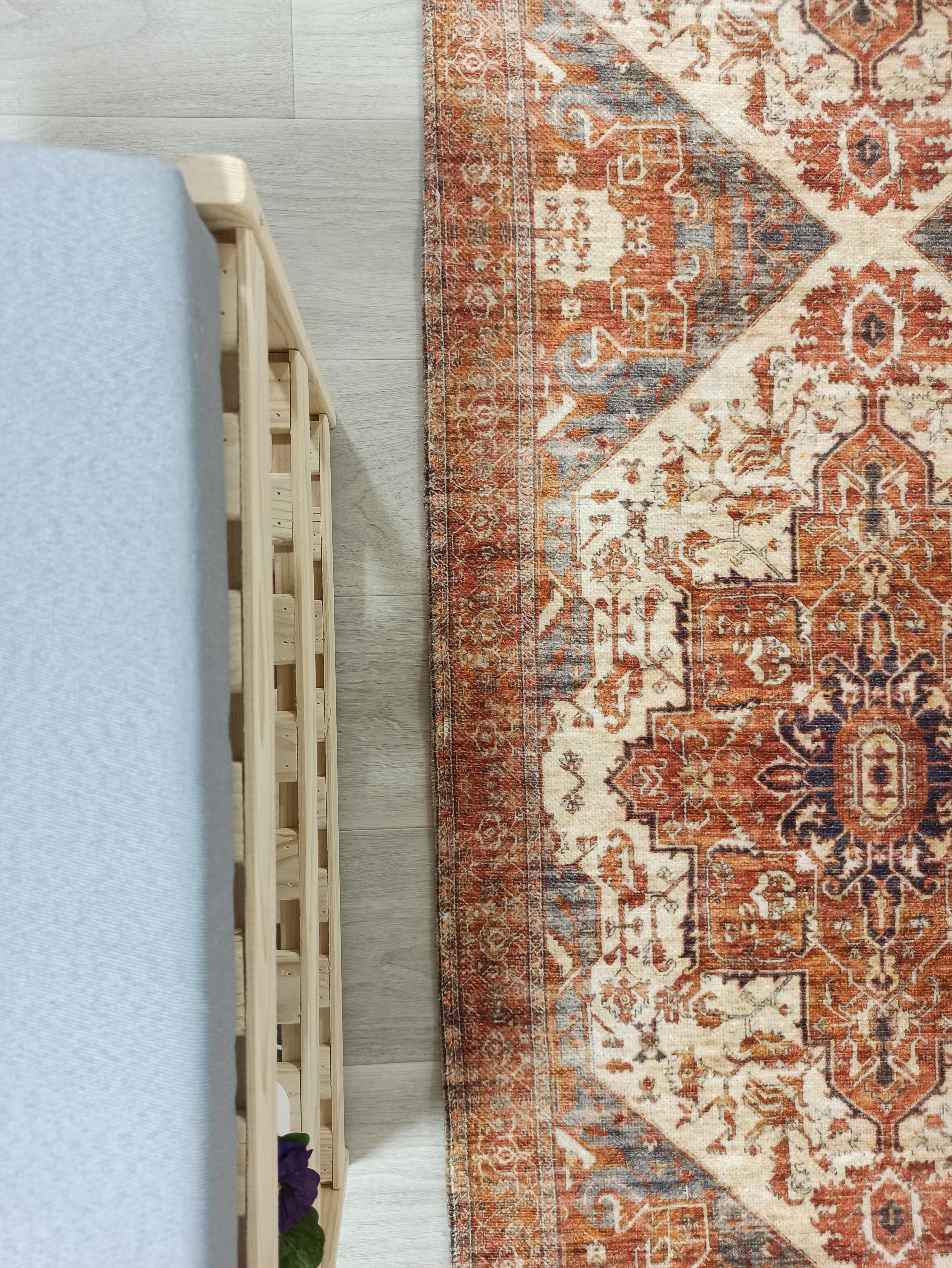 Eylul Turkish Vintage Medallion Style Beige Orange Rug