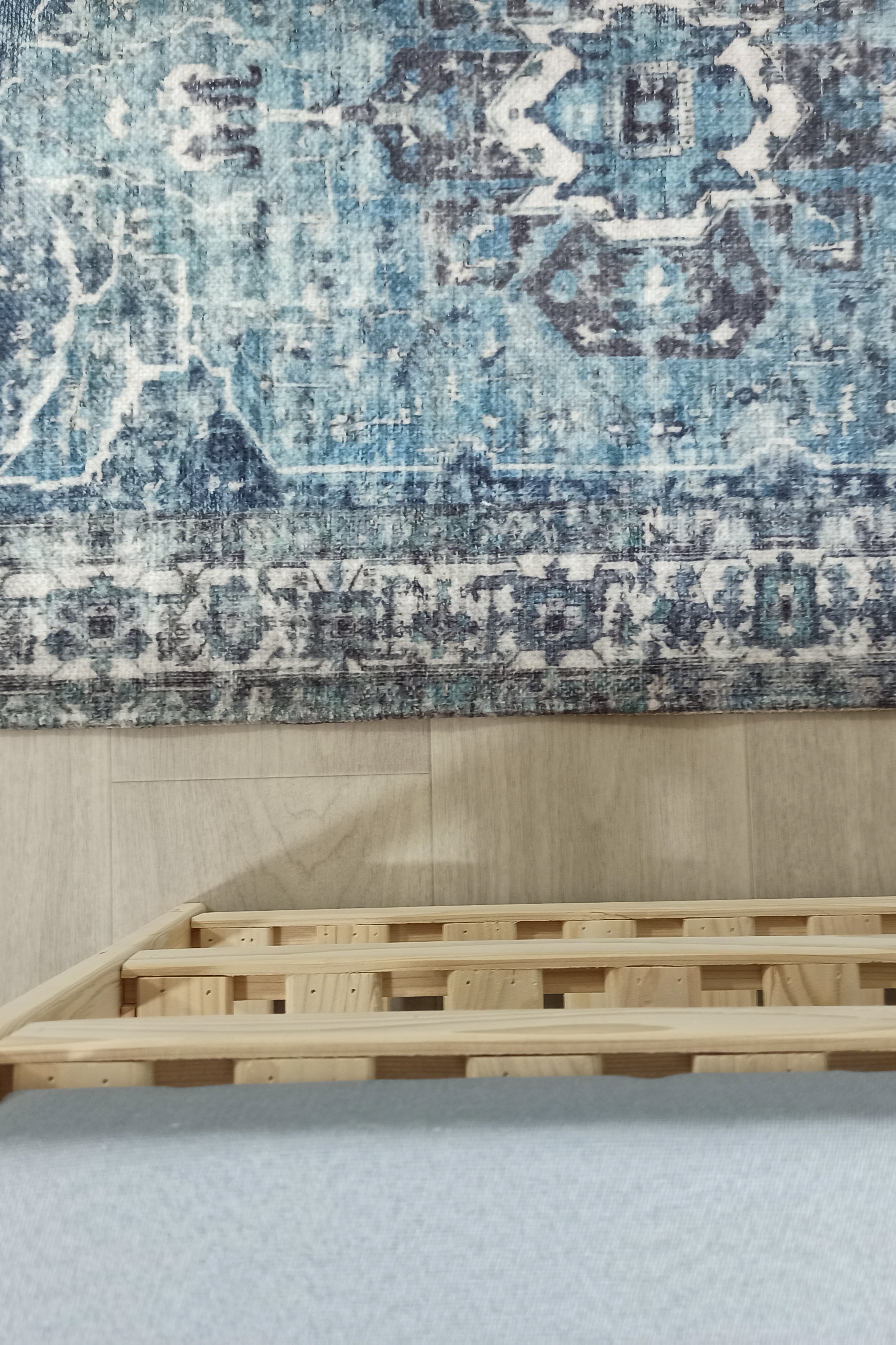 Asi Turkish Vintage Medallion Style Blue Rug