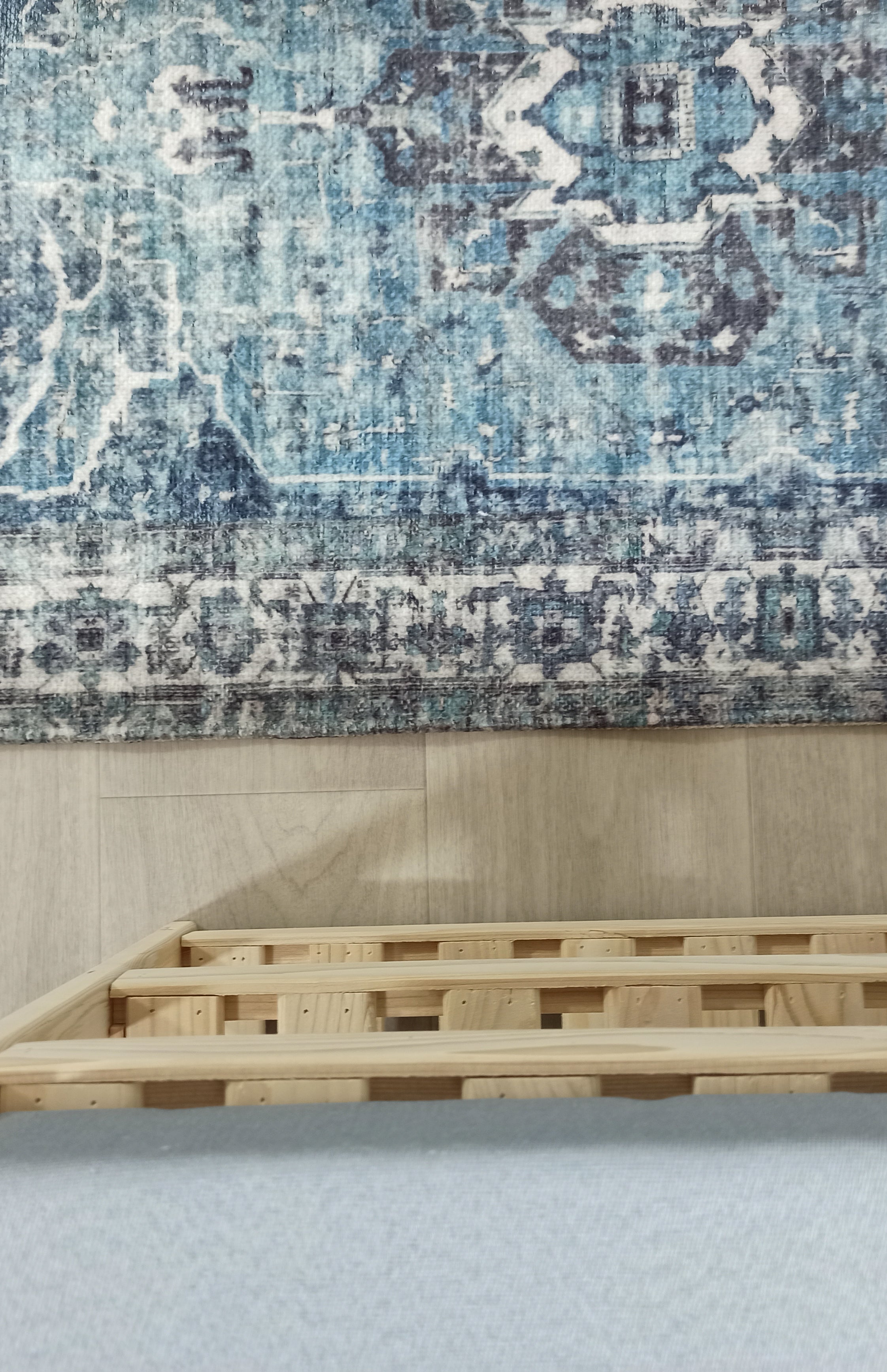 Asi Turkish Vintage Medallion Style Blue Rug