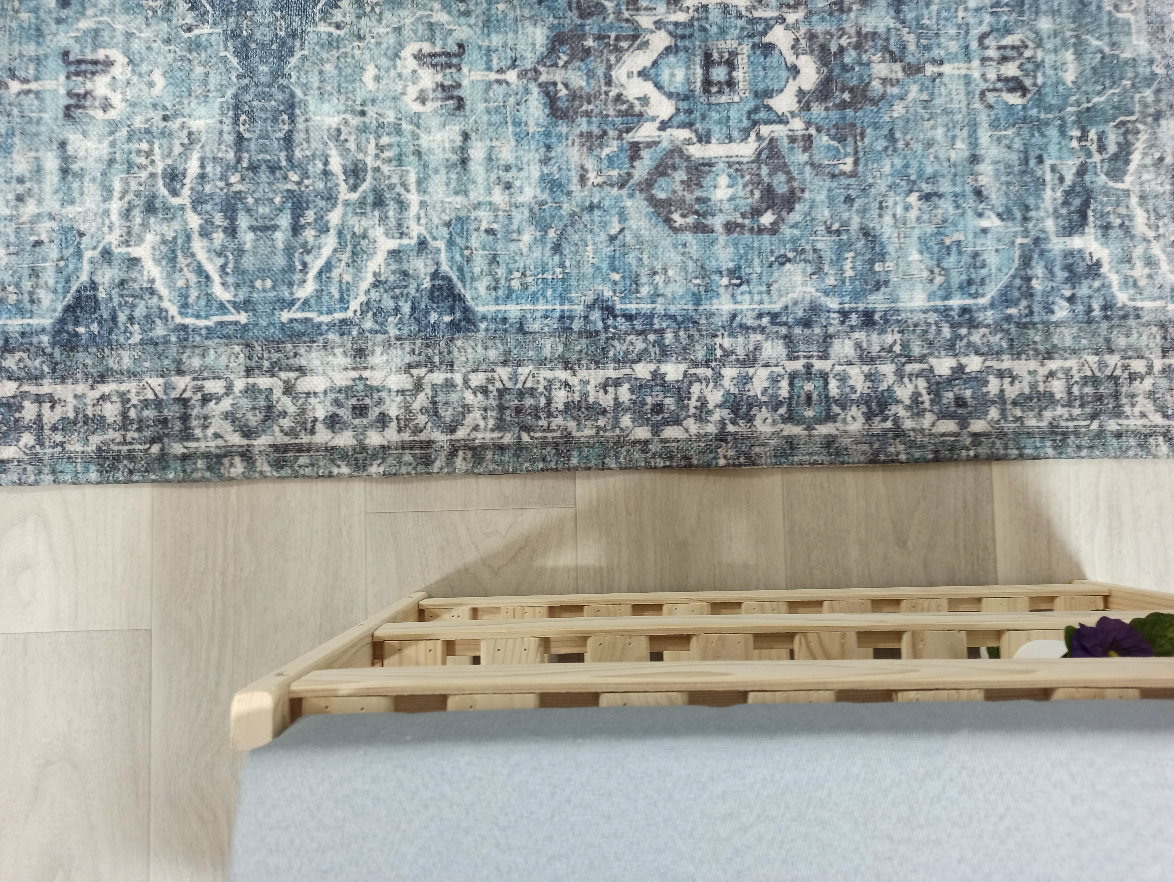 Asi Turkish Vintage Medallion Style Blue Rug