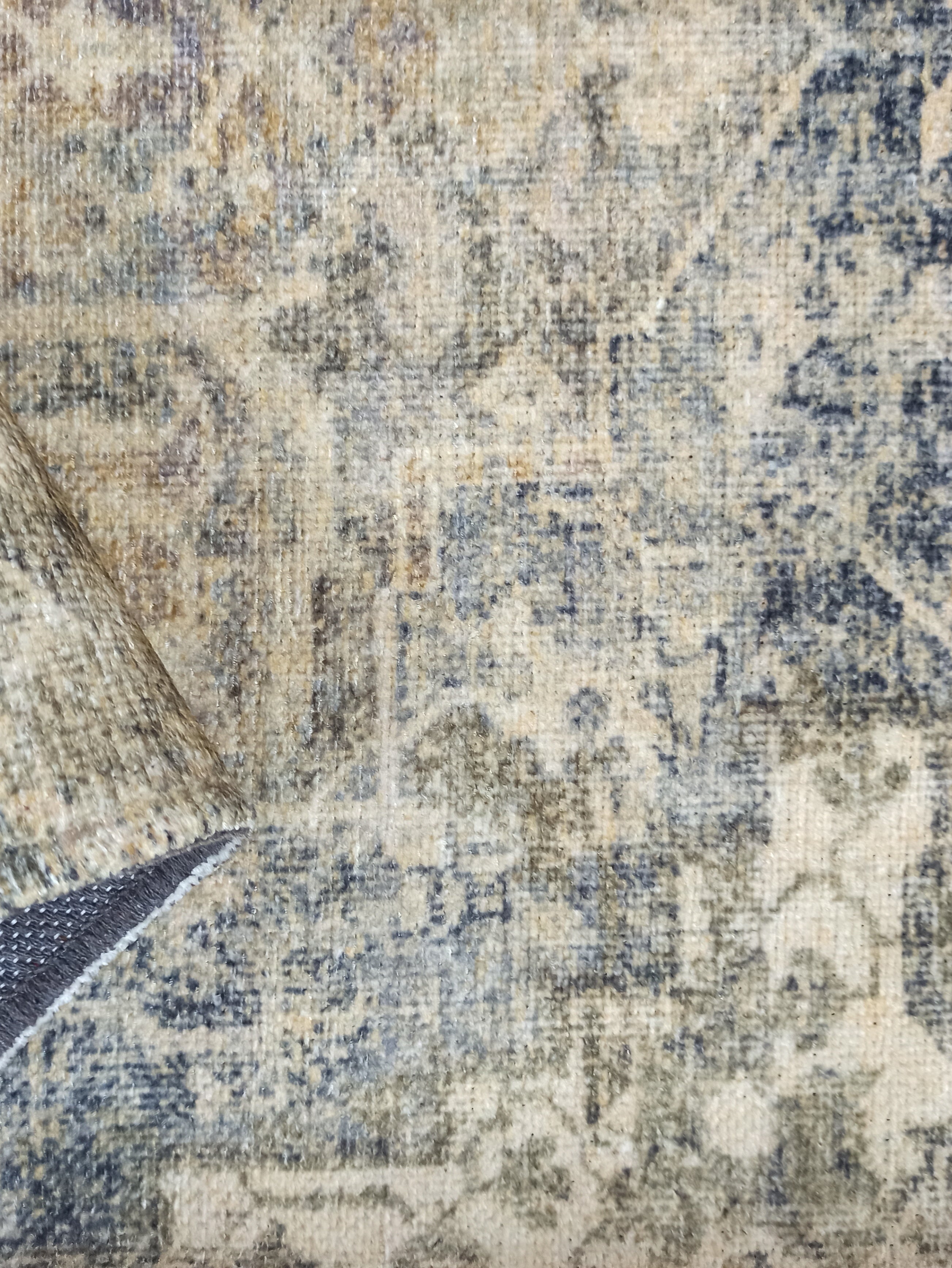 Aliye Turkish Medallion Style Green Beige Vintage Rug