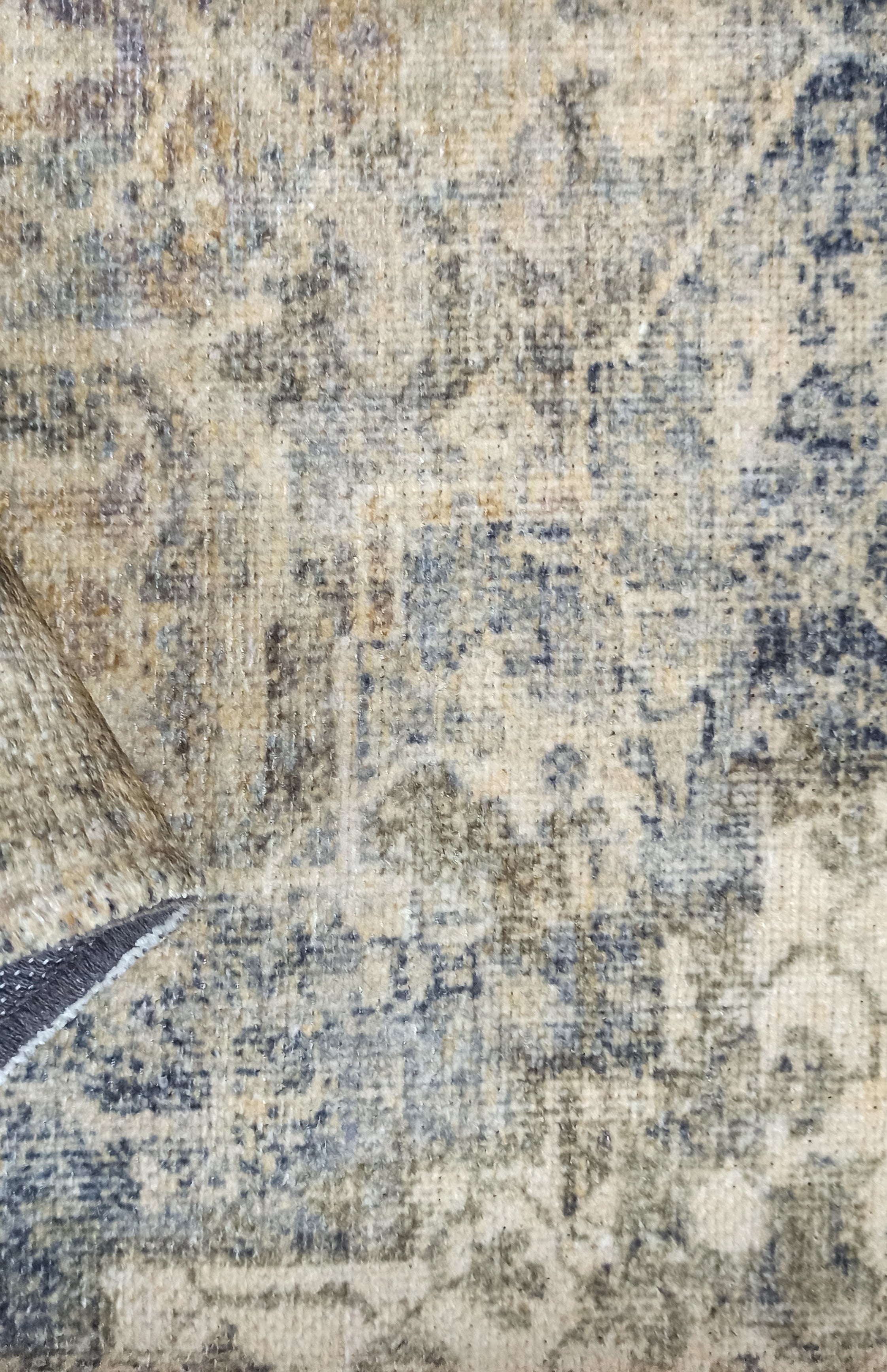 Aliye Turkish Medallion Style Green Beige Vintage Rug