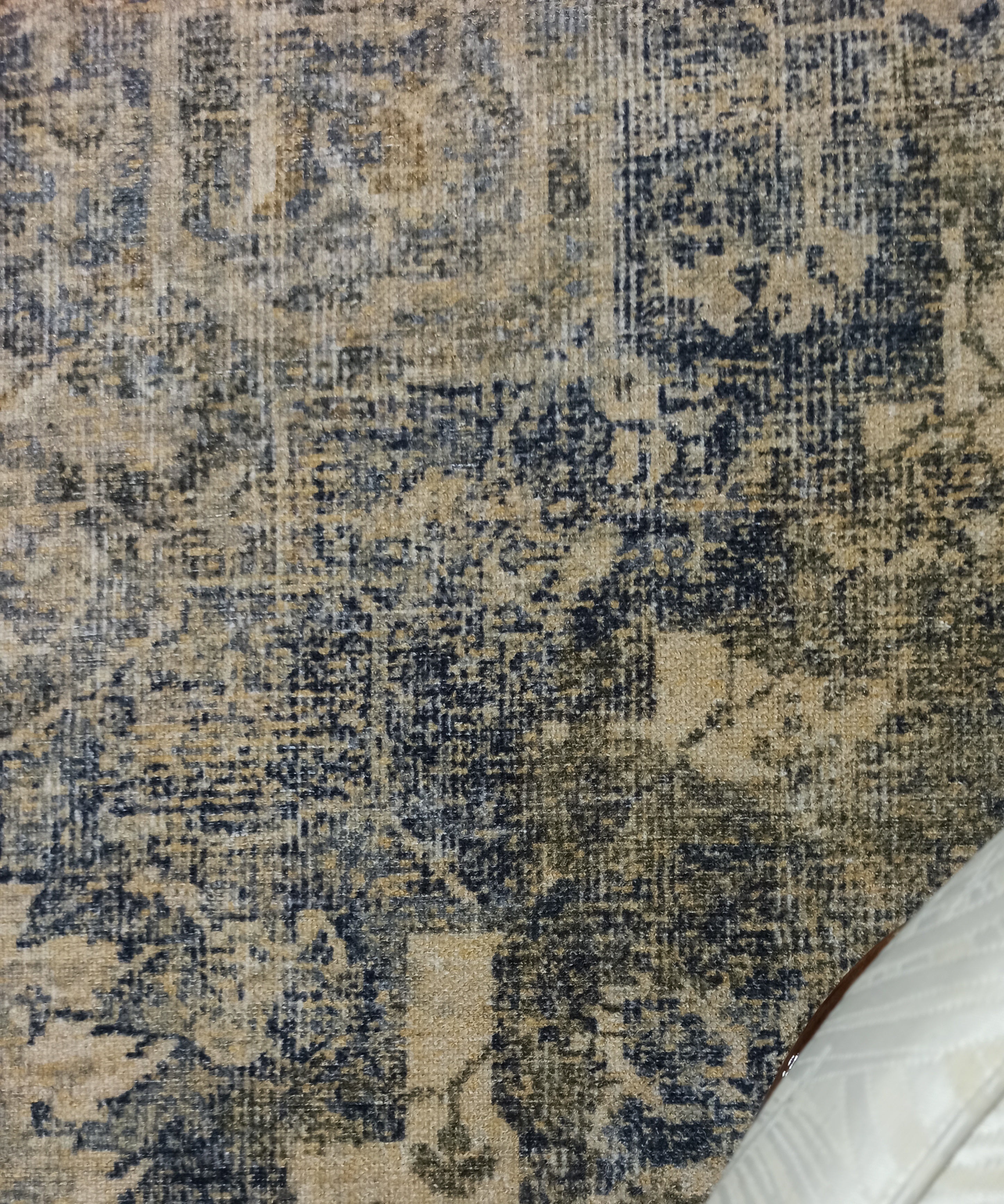 Aliye Turkish Medallion Style Green Beige Vintage Rug