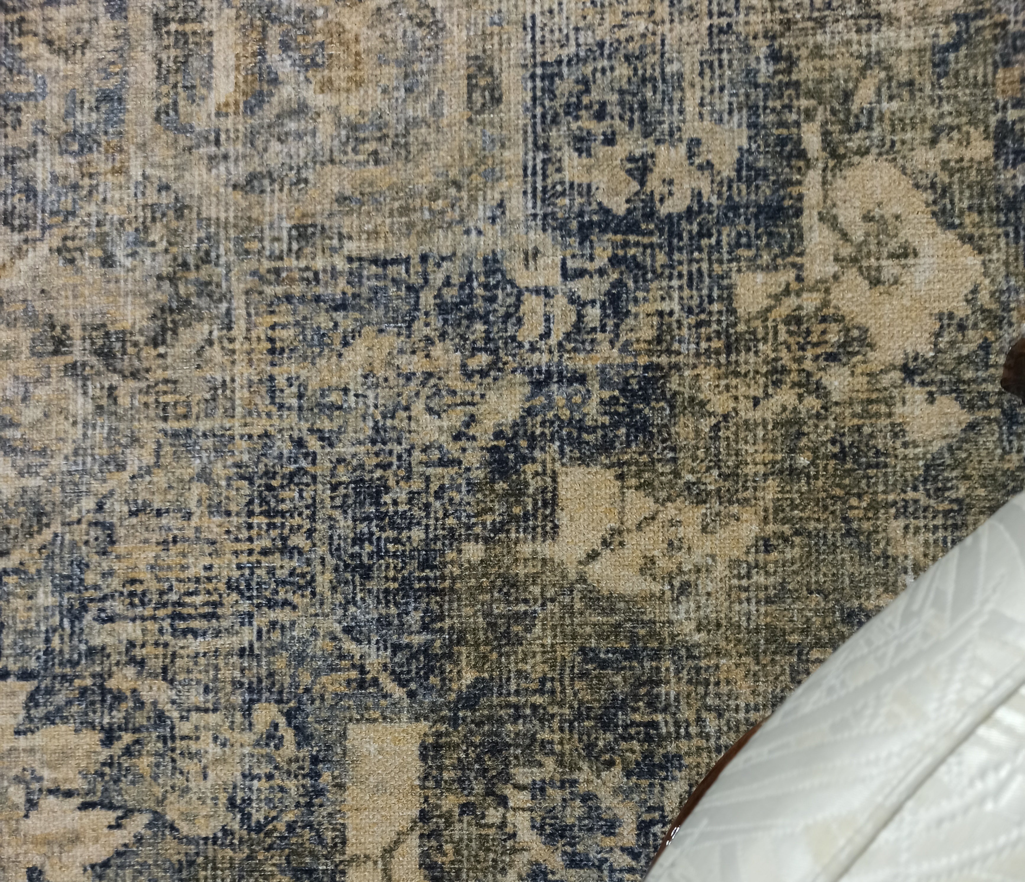 Aliye Turkish Medallion Style Green Beige Vintage Rug