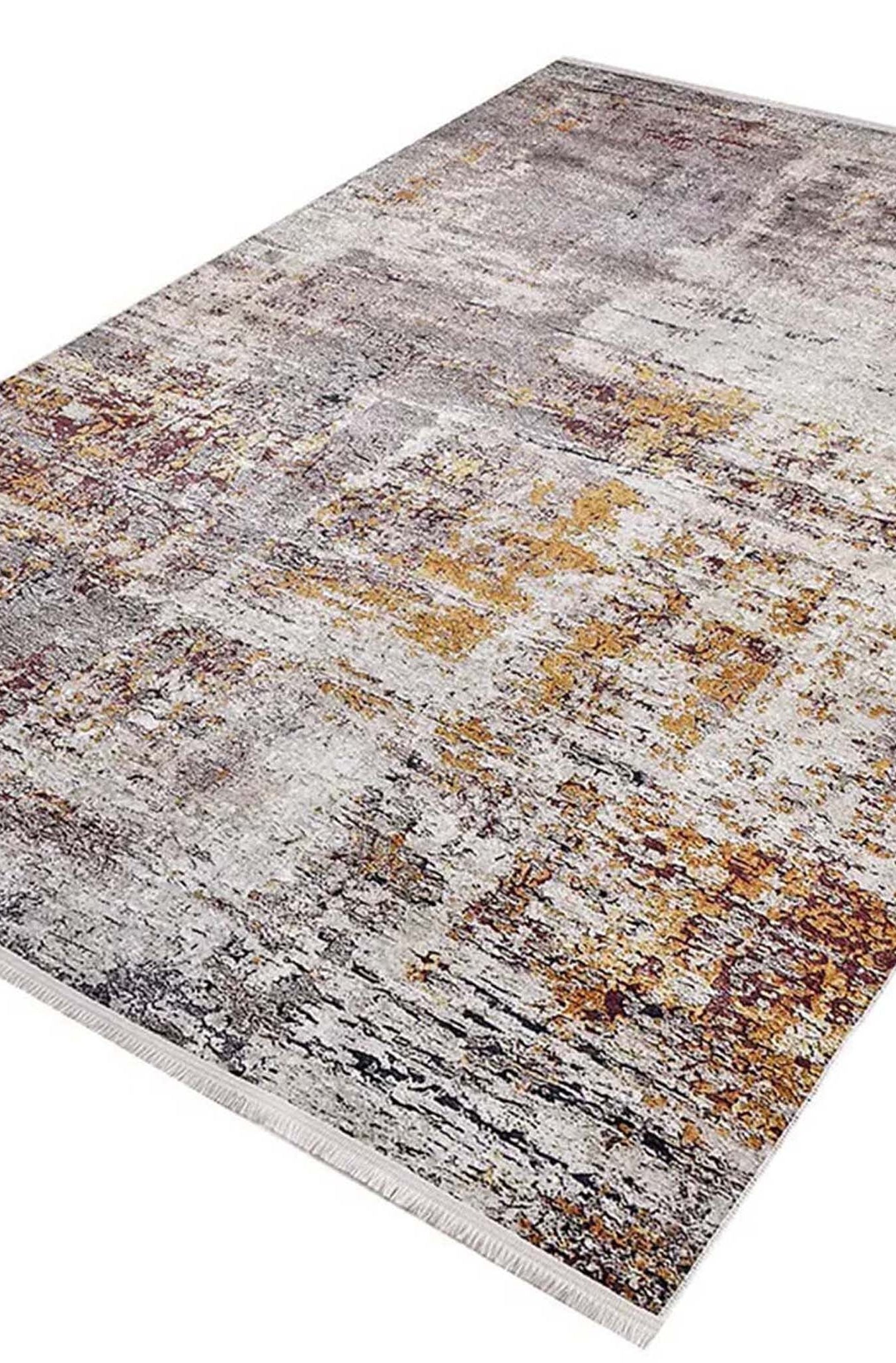 Iva Abstract Ivory Beige Gold Brown Rug