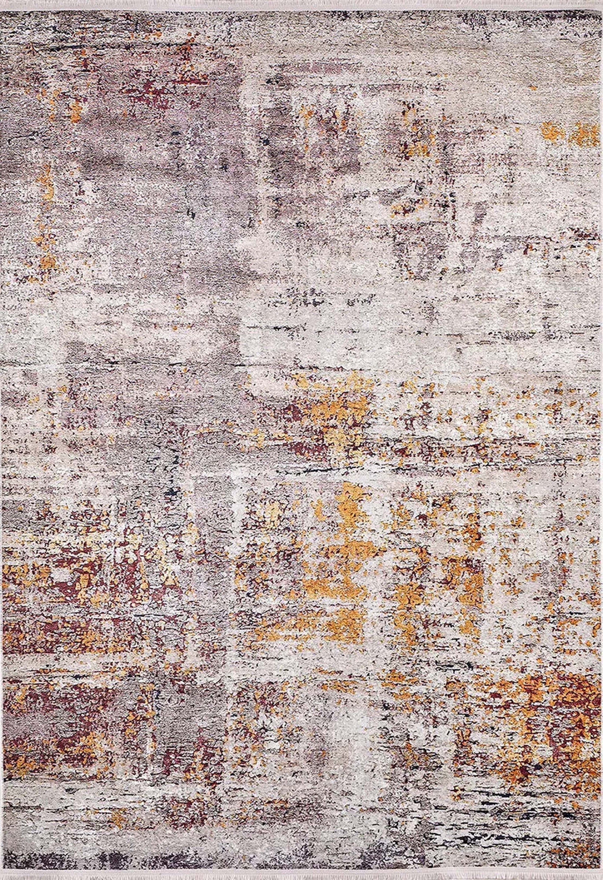 Iva Abstract Ivory Beige Gold Brown Rug