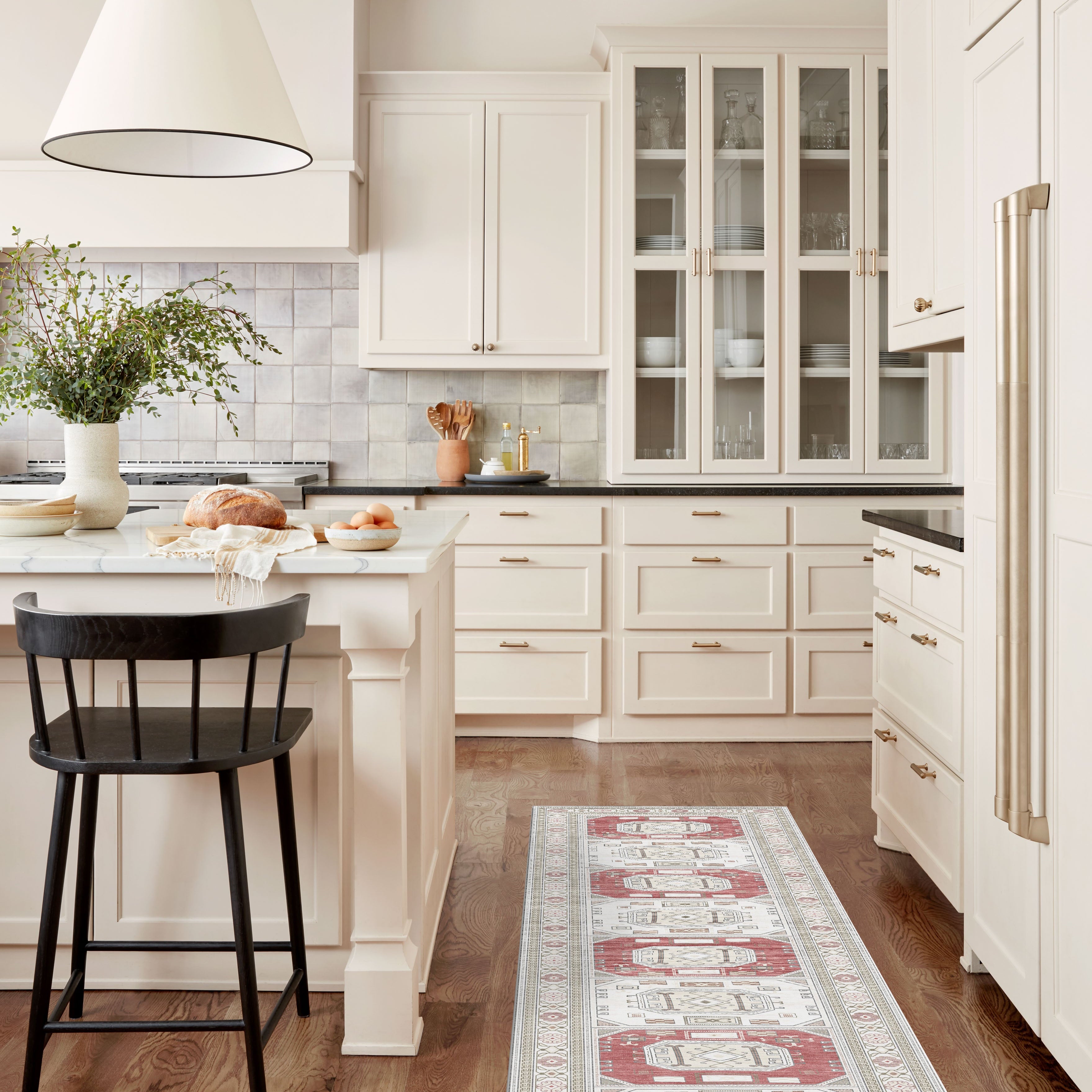 Jianna Modern Turkish Cream Burgundy Rug