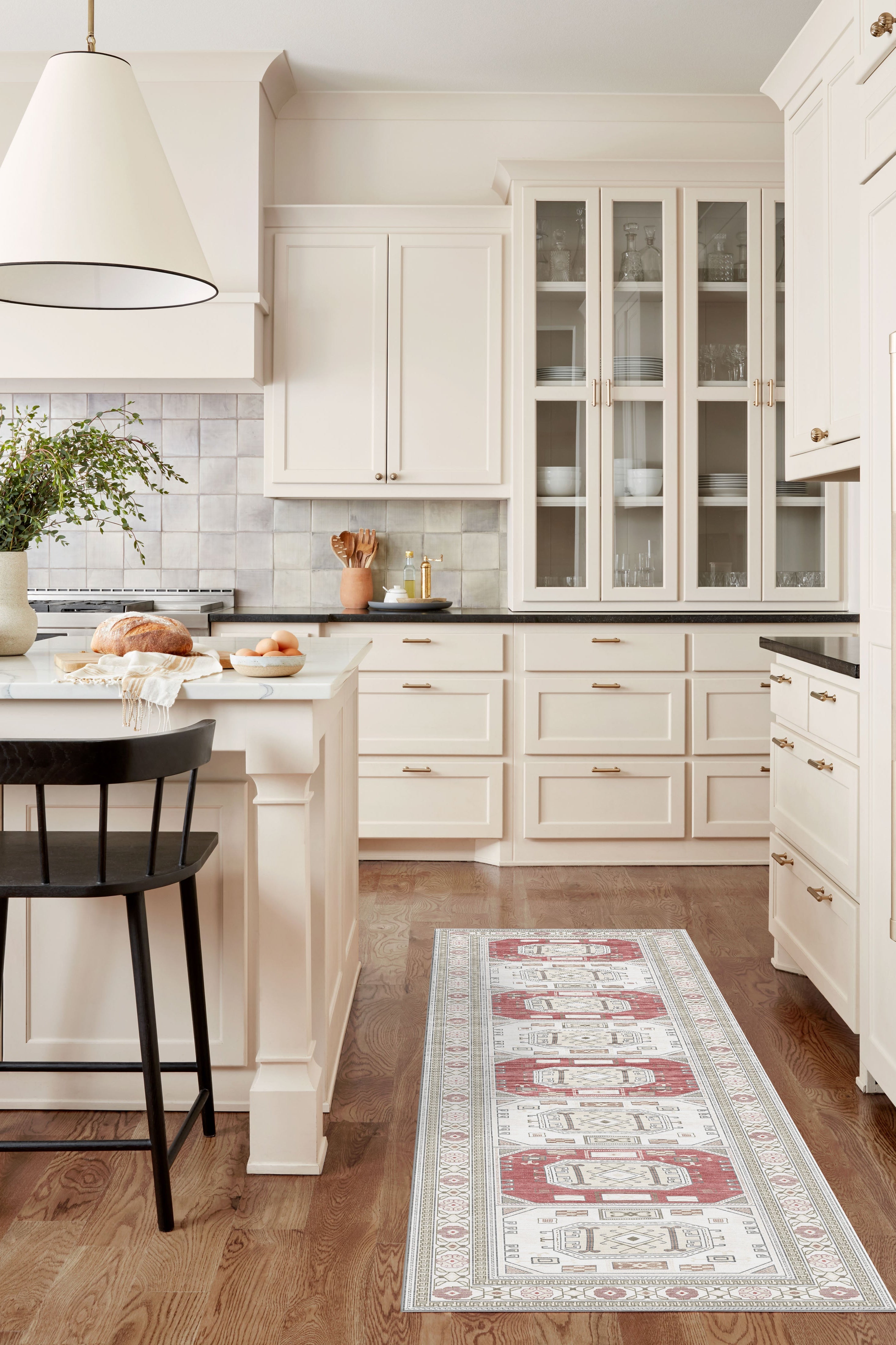 Jianna Modern Turkish Cream Burgundy Rug