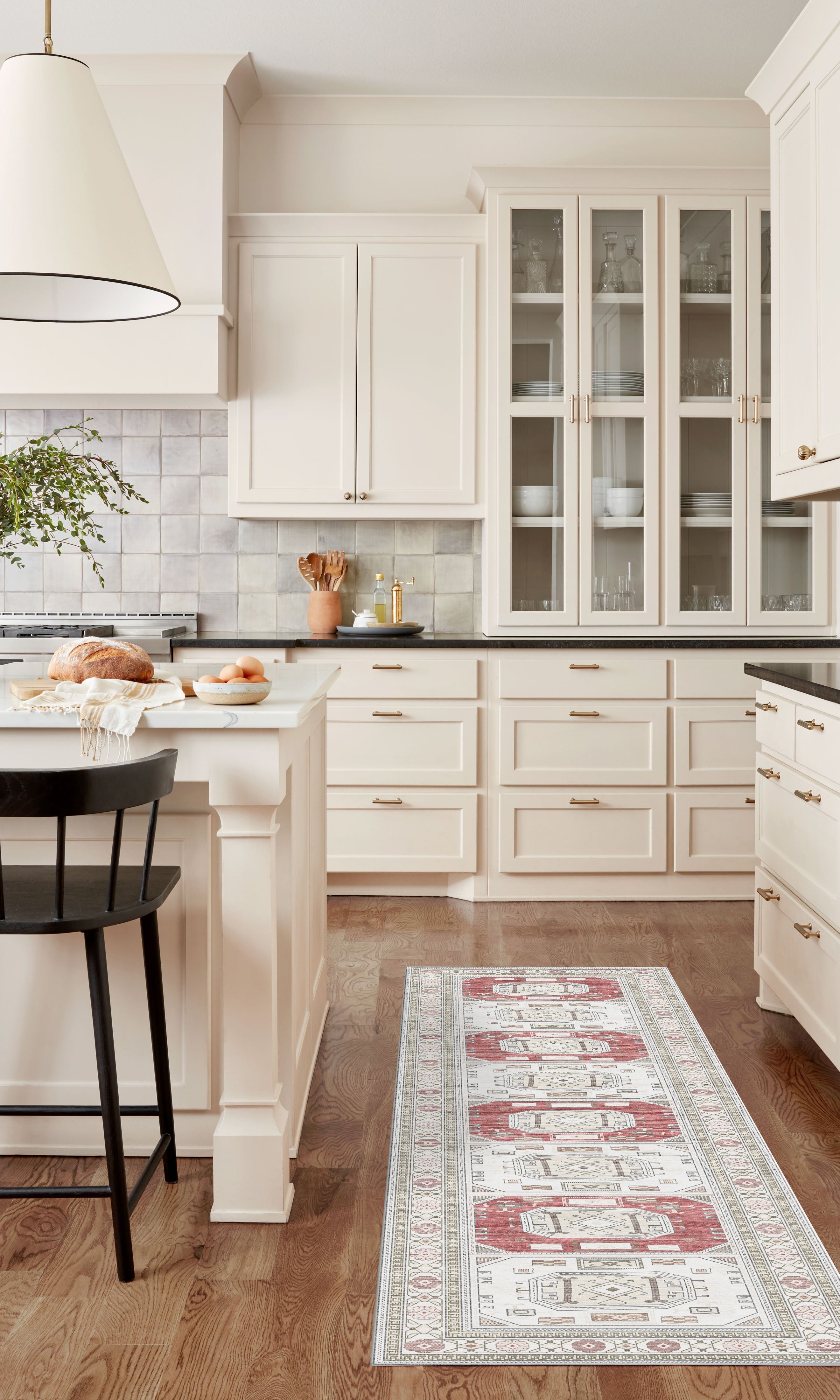 Jianna Modern Turkish Cream Burgundy Rug