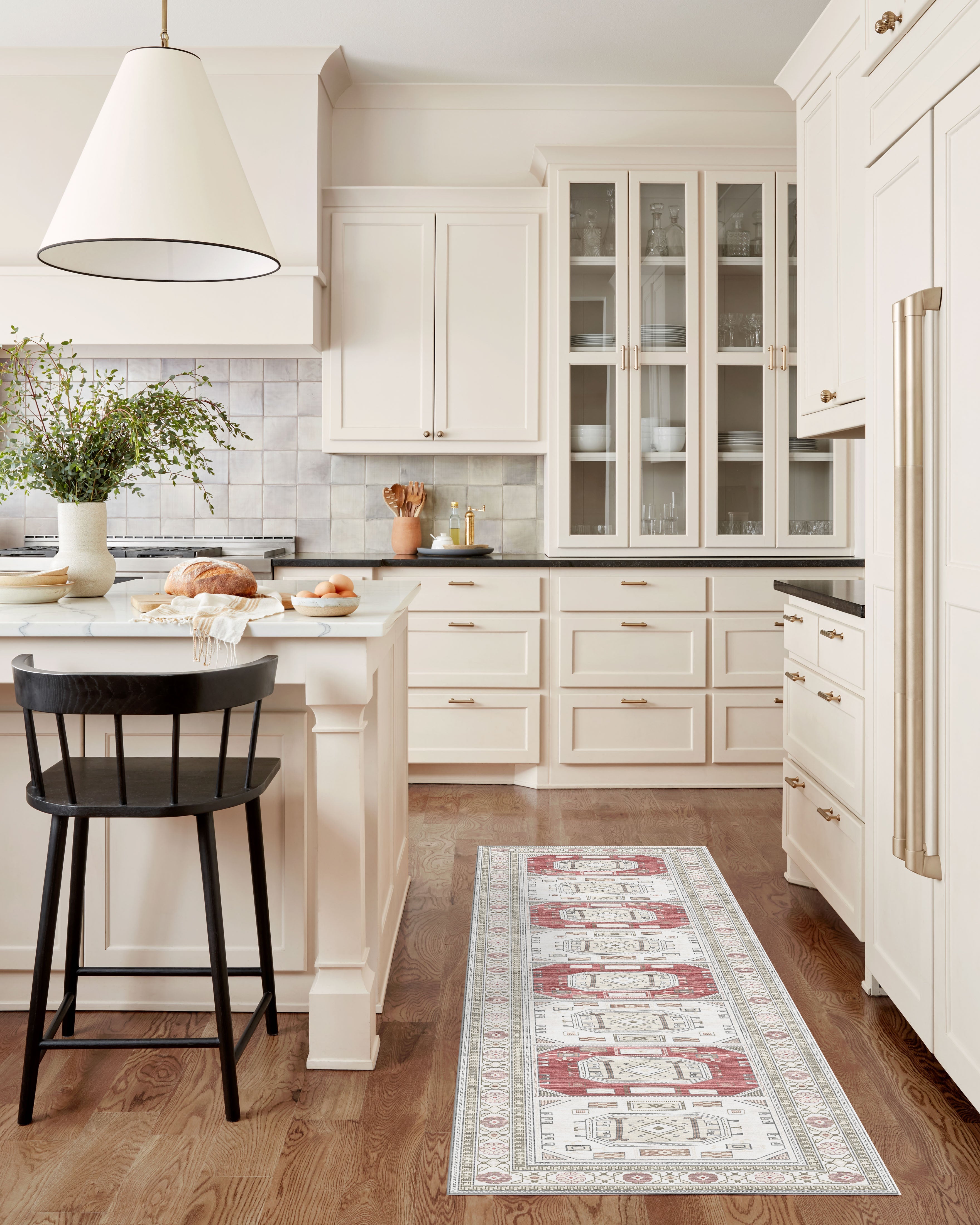 Jianna Modern Turkish Cream Burgundy Rug