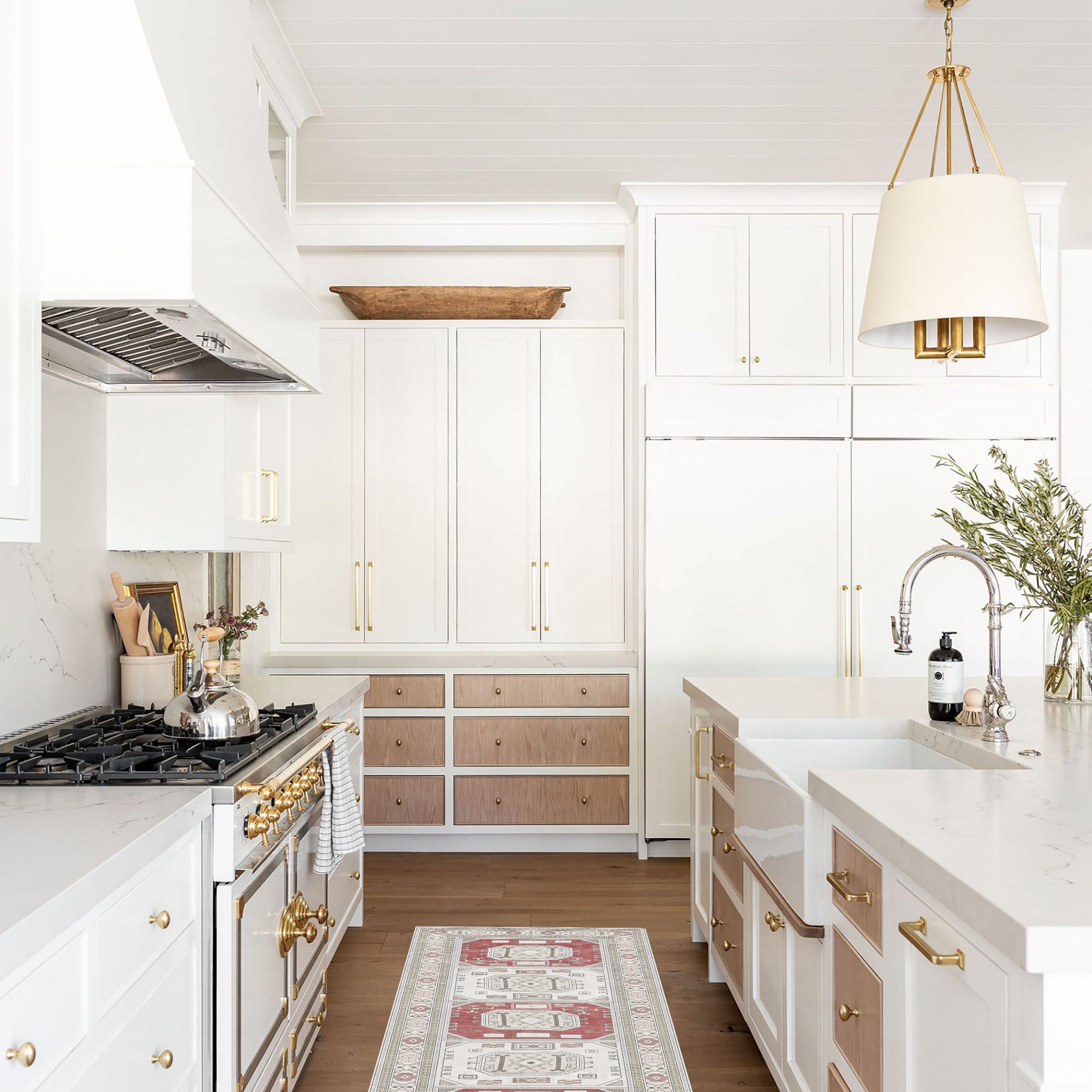 Jianna Modern Turkish Cream Burgundy Rug