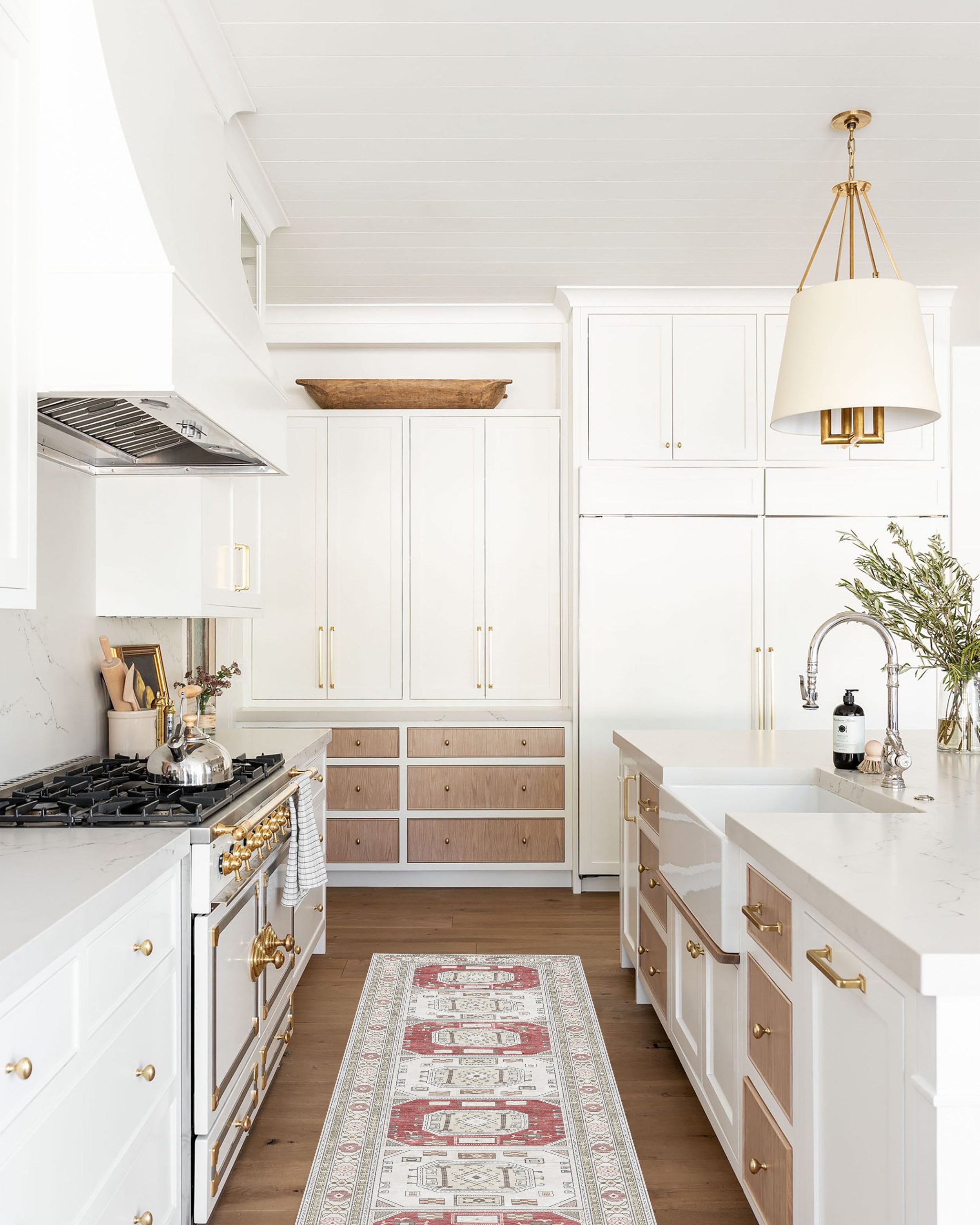 Jianna Modern Turkish Cream Burgundy Rug