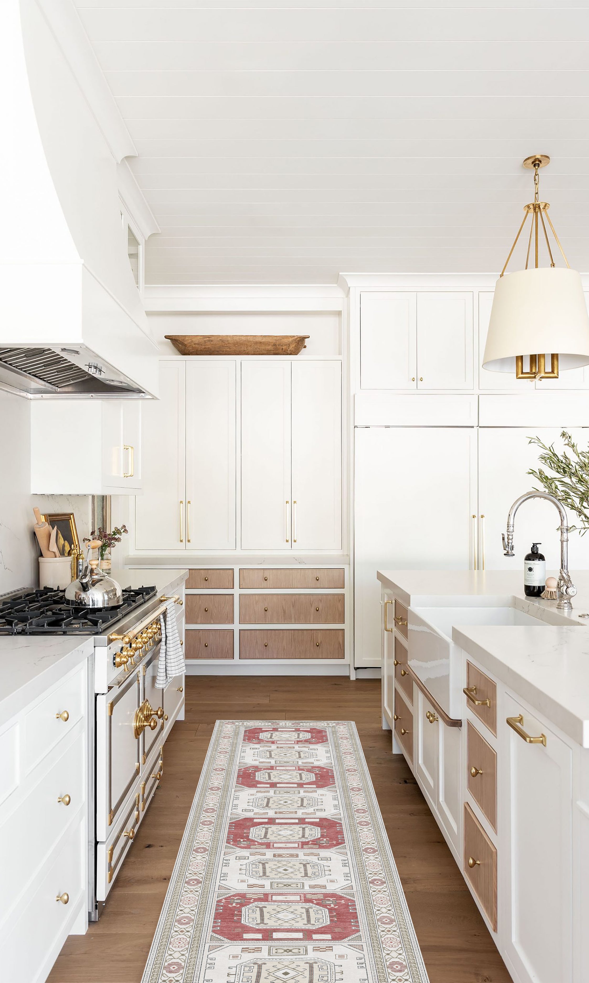 Jianna Modern Turkish Cream Burgundy Rug