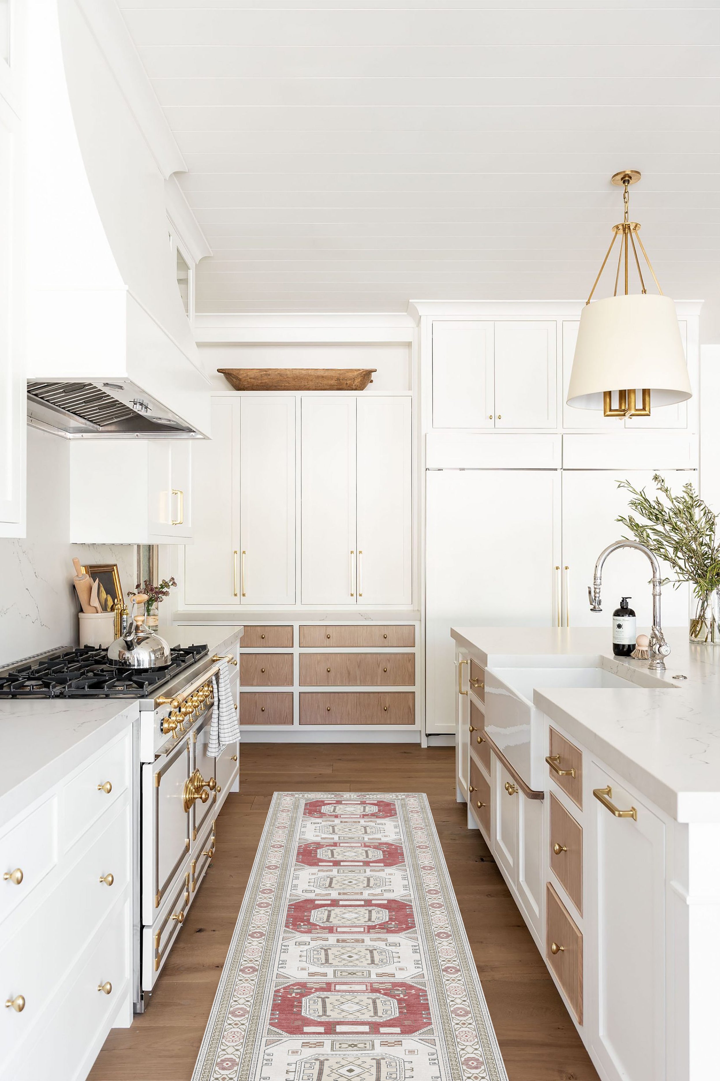 Jianna Modern Turkish Cream Burgundy Rug