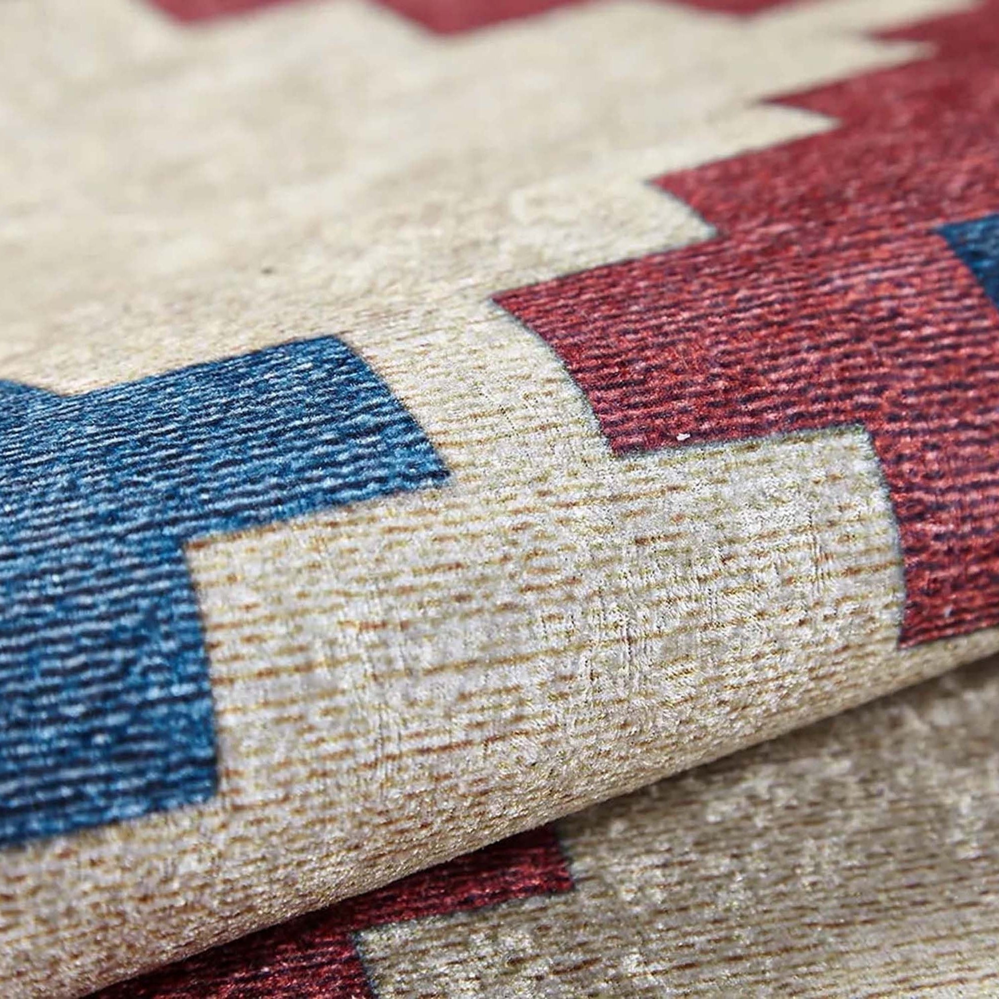 Jinwa Turkish Kilim Beige Blue Rug