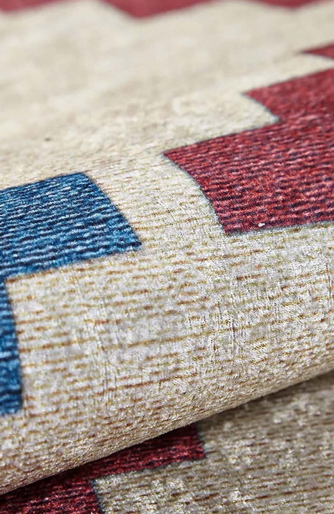 Jinwa Turkish Kilim Beige Blue Rug