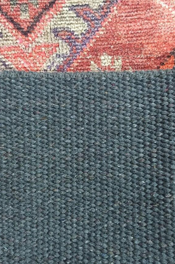 Kaki Rug Turkish Vintage Terracotta Red Orange Pink Rug