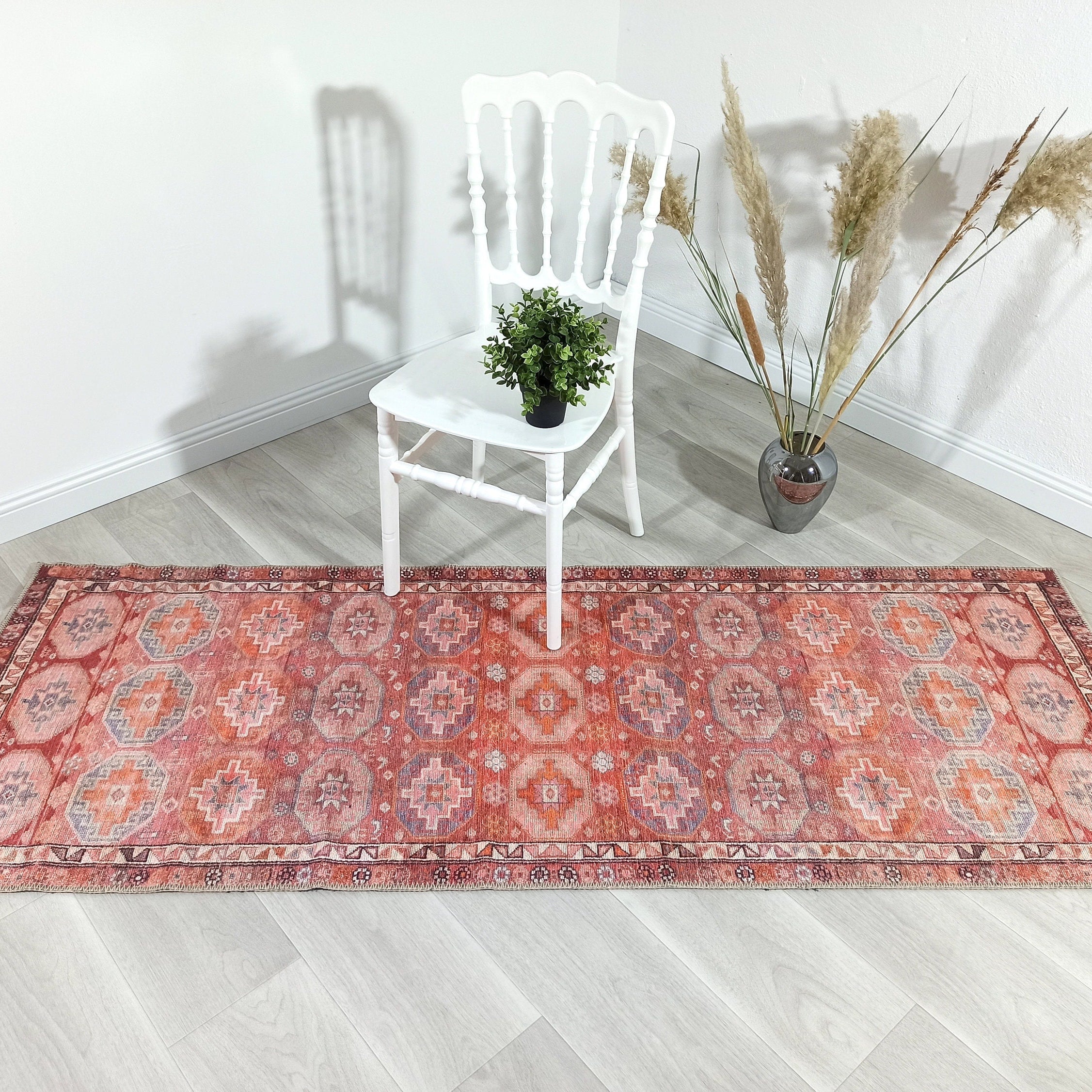 Osa Rug Turkish Coral Red Pink Rug