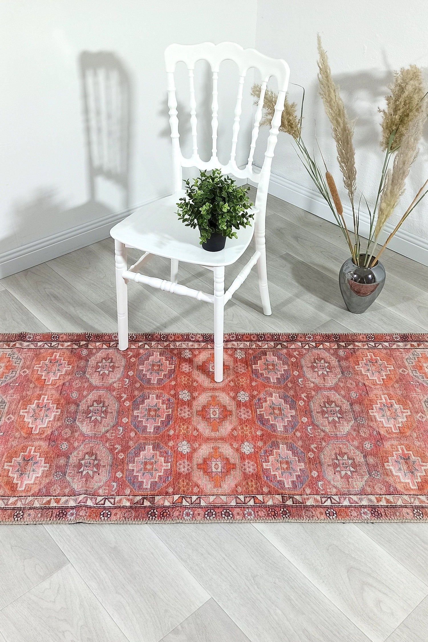 Osa Rug Turkish Coral Red Pink Rug