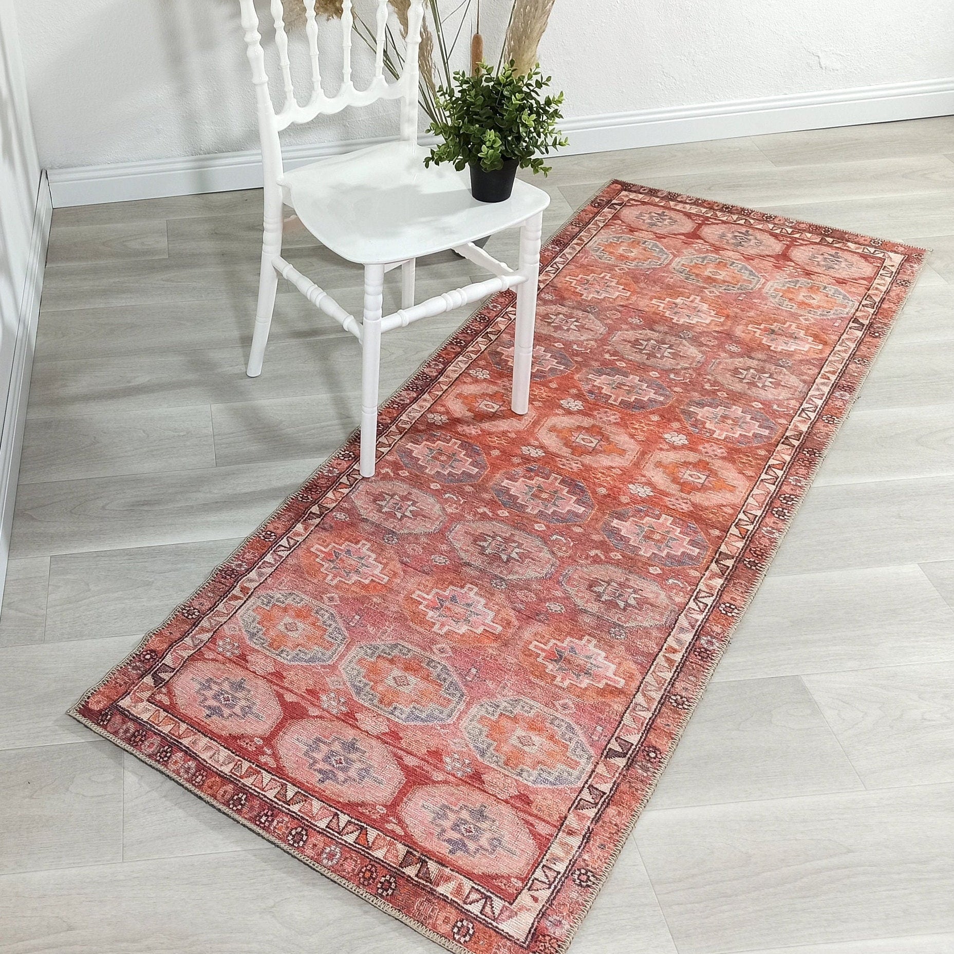 Osa Rug Turkish Coral Red Pink Rug
