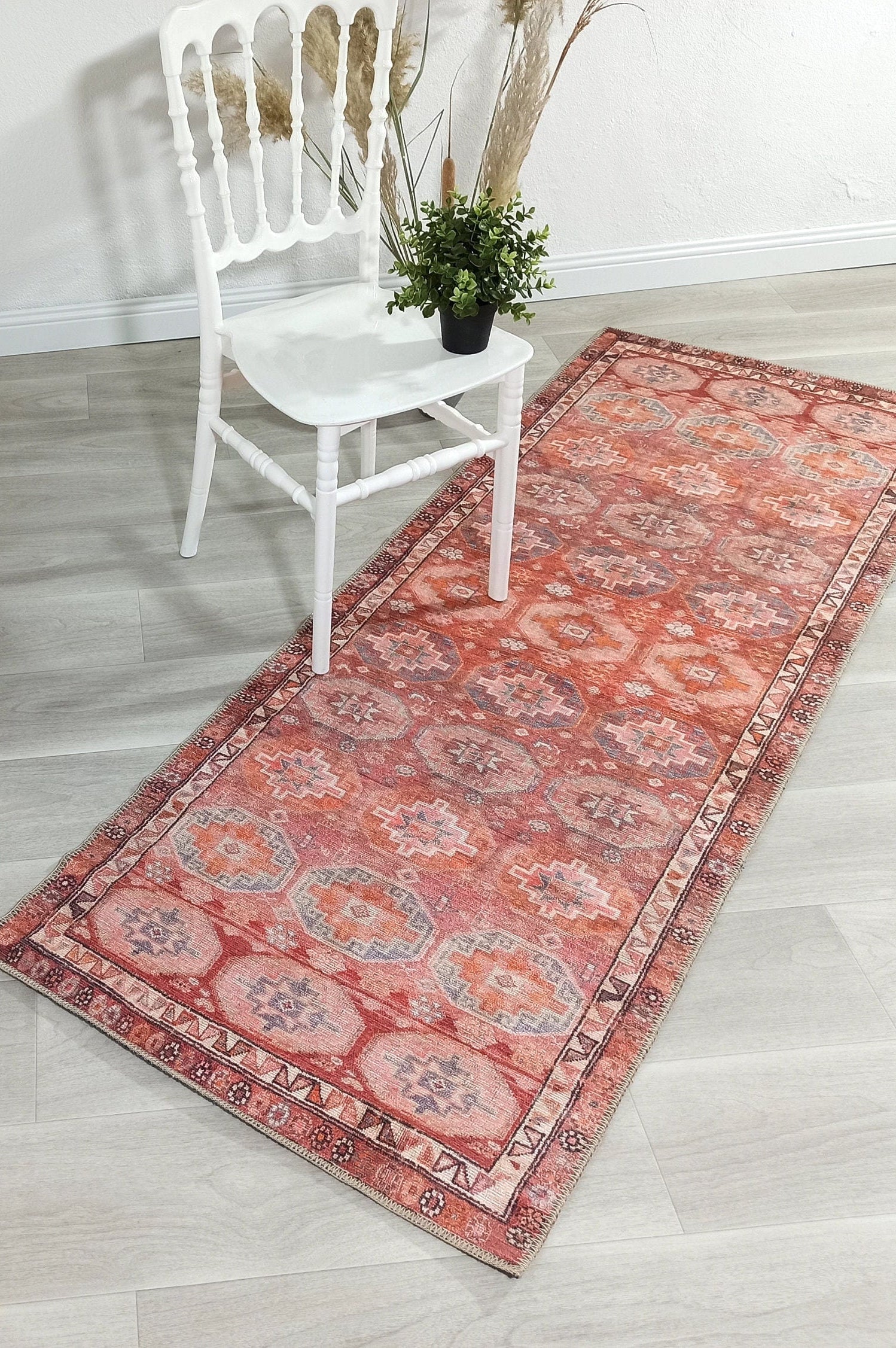 Osa Rug Turkish Coral Red Pink Rug