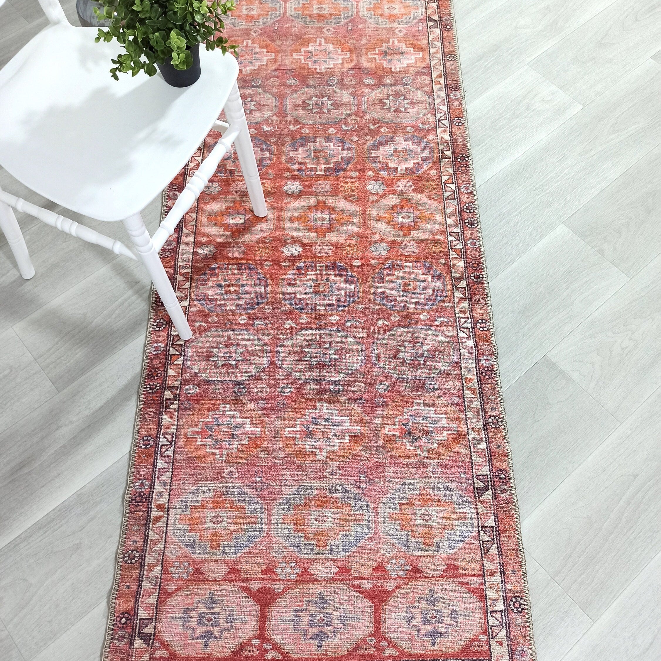 Osa Rug Turkish Coral Red Pink Rug
