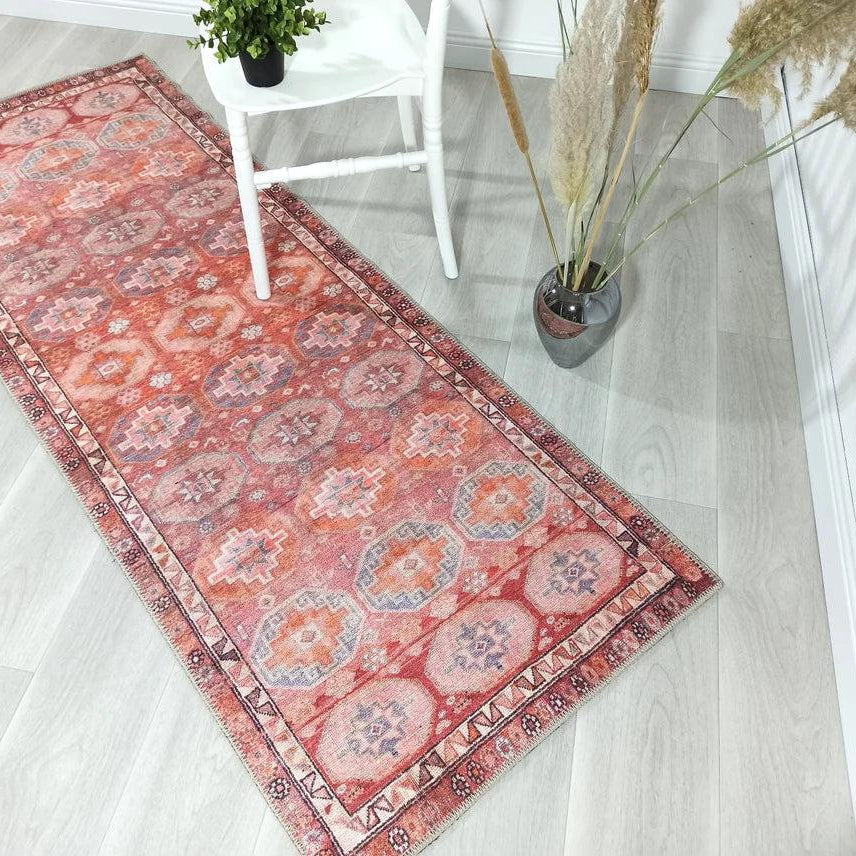 Osa Rug Turkish Coral Red Pink Rug