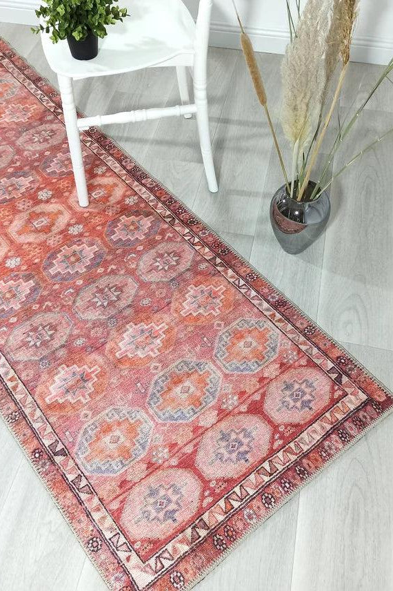 Osa Rug Turkish Coral Red Pink Rug