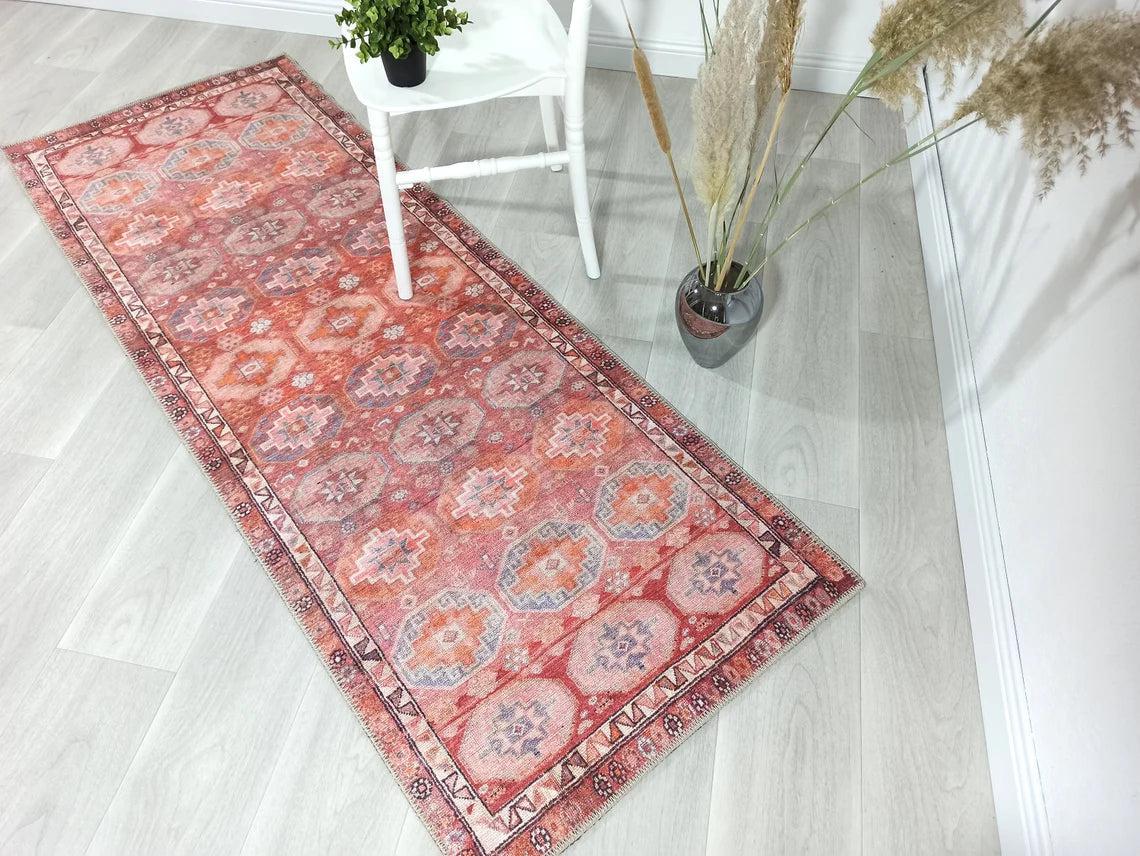Osa Rug Turkish Coral Red Pink Rug