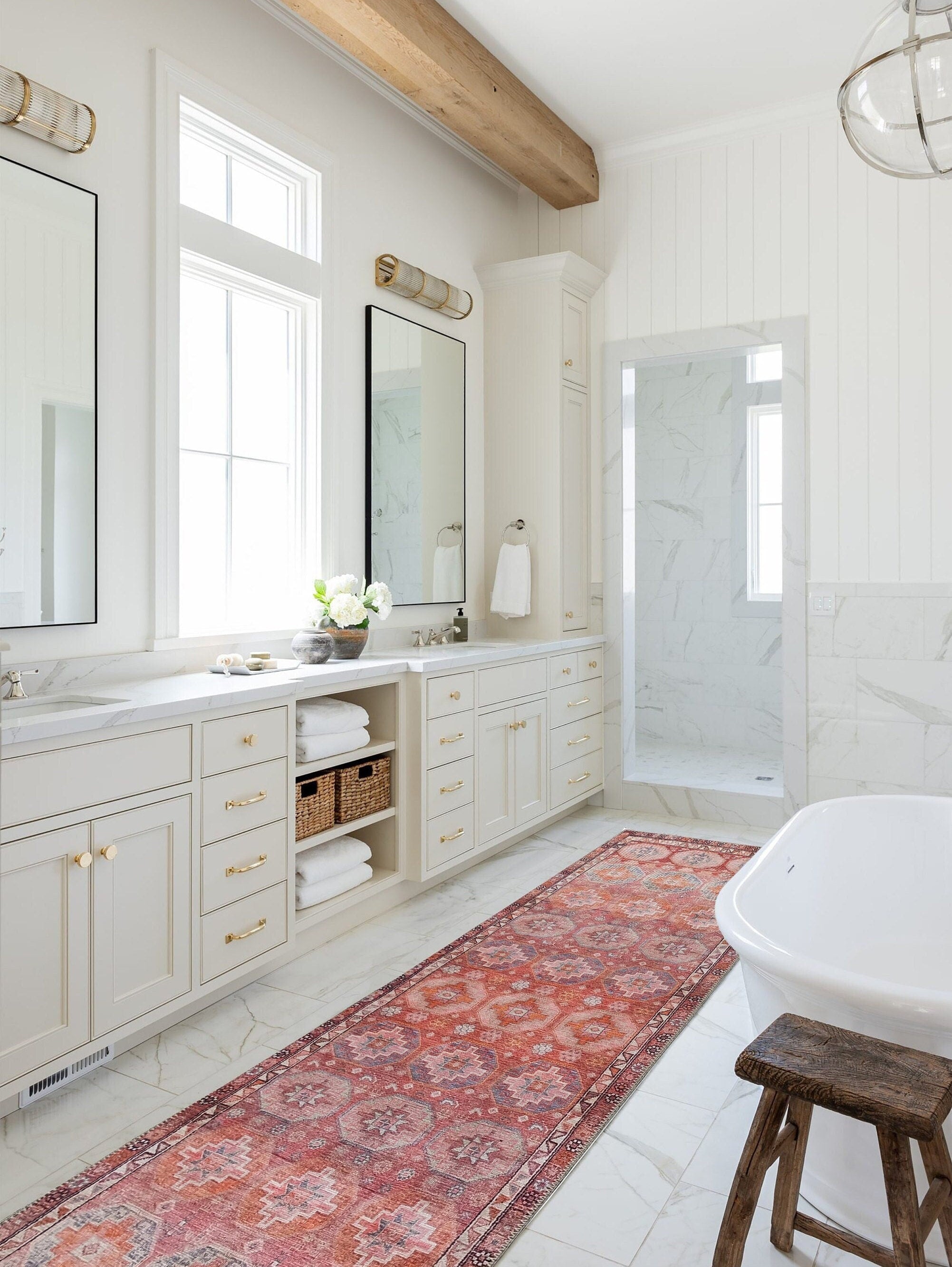 Osa Rug Turkish Coral Red Pink Rug