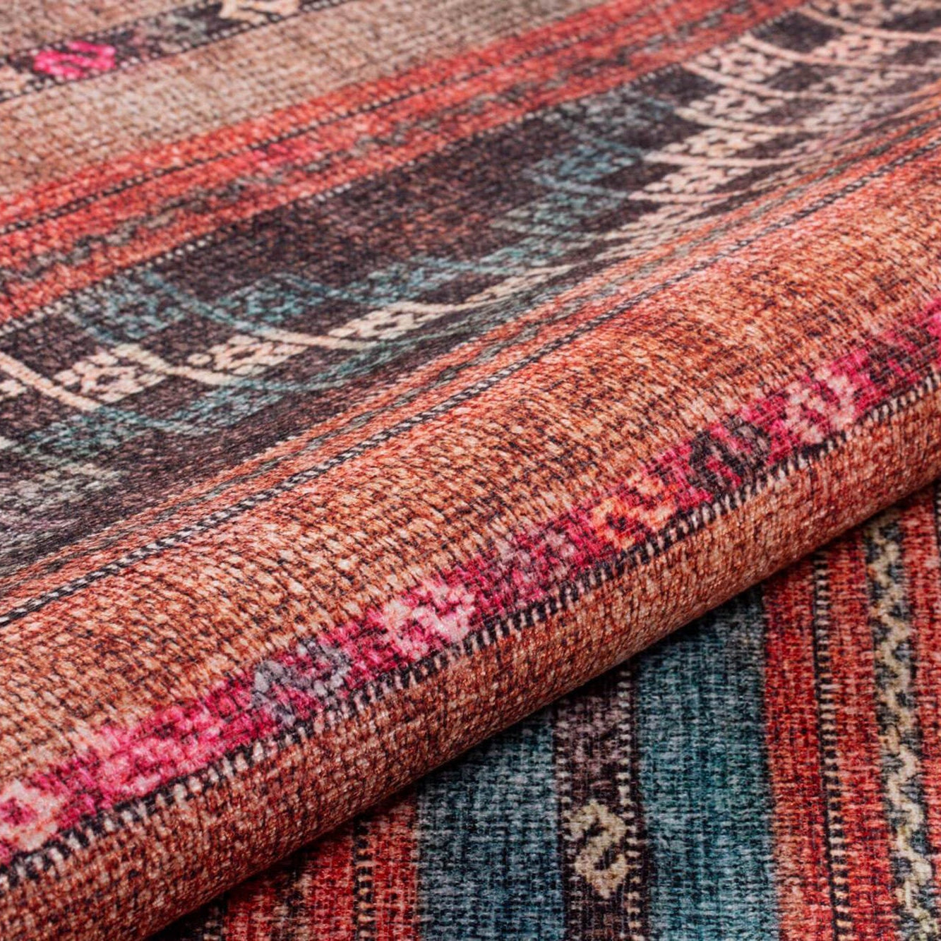 Kala Turkish Red Orange Rug