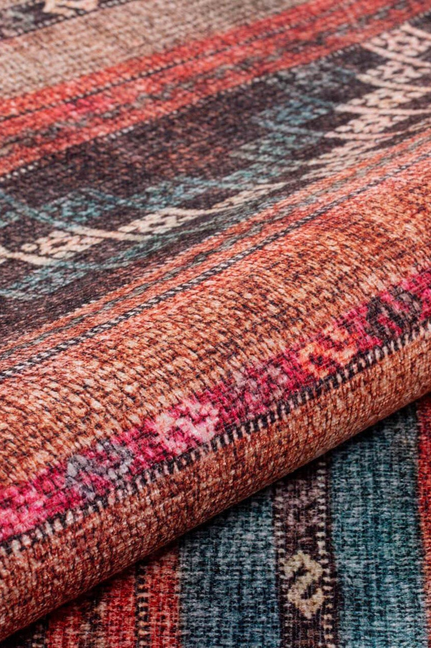 Kala Turkish Red Orange Rug