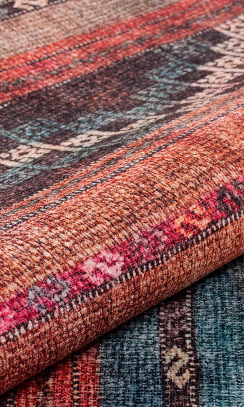 Kala Turkish Red Orange Rug